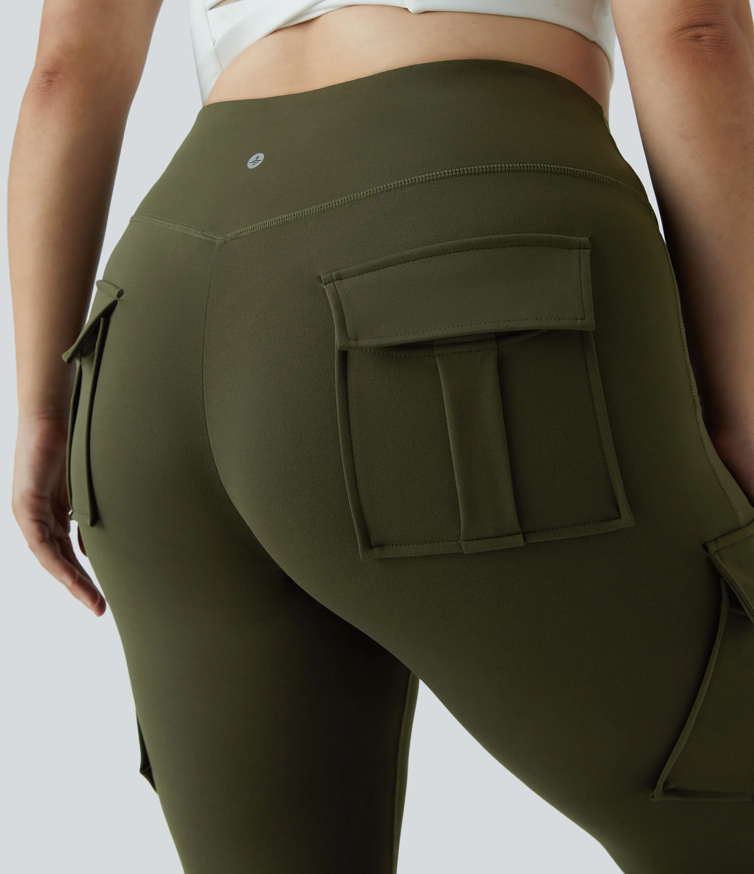Halara Leggings yoga ajustado bolsillo cargo tiro alto talla grande 7/8 - Forest Night - 1X sold by Halara product image thumbnail 5
