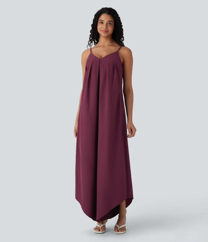 Halara Mono Breezeful™ holgado secado rápido dobladillo curvo bolsillo sin espalda lazo lateral - Amaranth - XS(regular) made by Halara