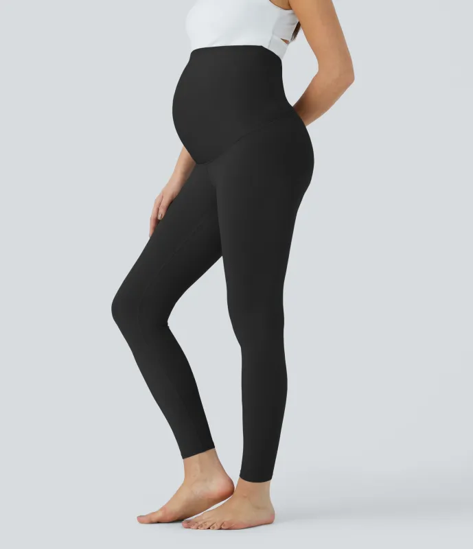 Halara Leggings premamá Softlyzero™ yoga tiro superalto 7/8 pulgada-UPF50+ - Black - L(7/8) made by Halara