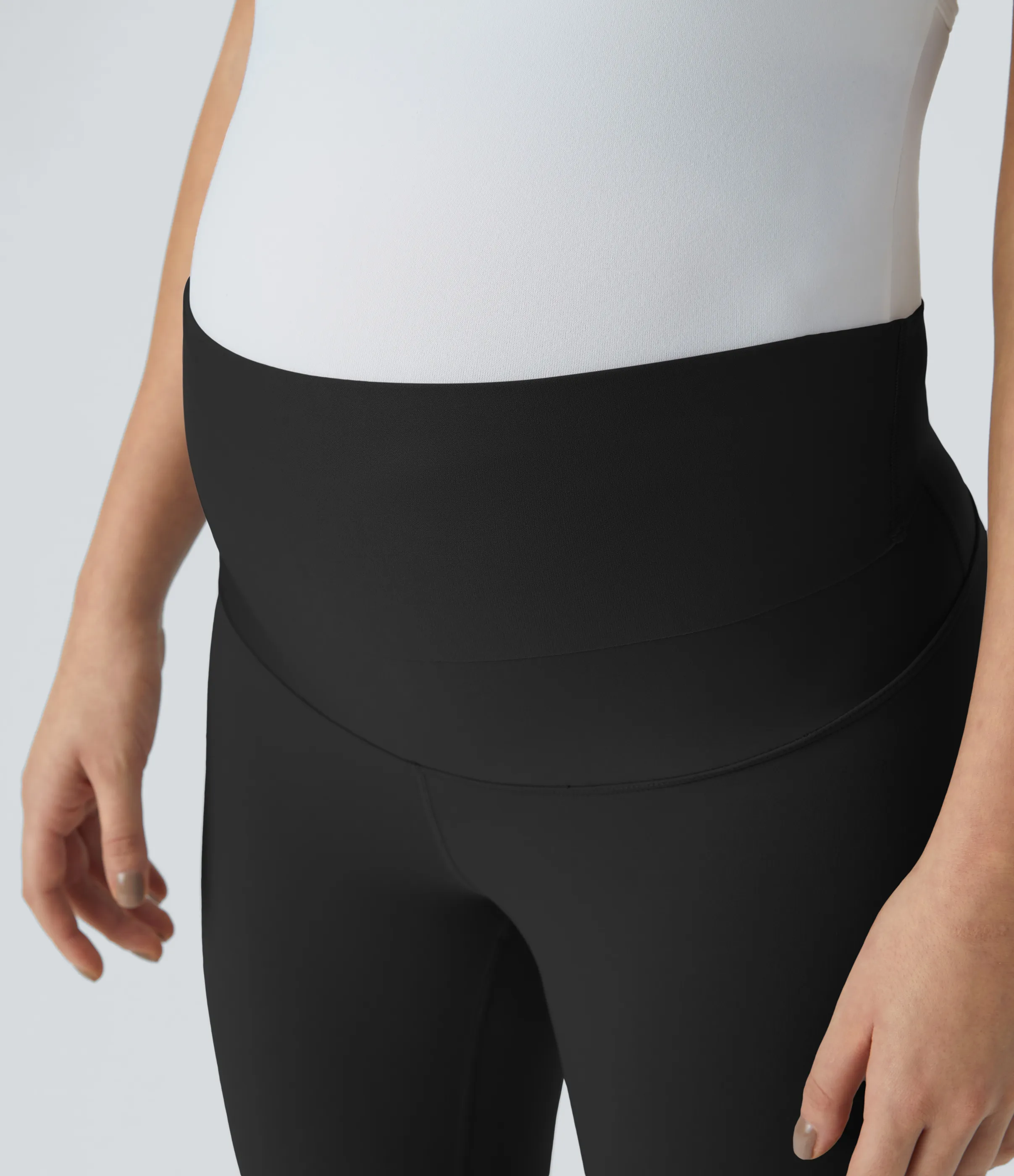 Halara Leggings premamá Softlyzero™ yoga tiro superalto 7/8 pulgada-UPF50+ - Black - L(7/8) sold by Halara product image thumbnail 5