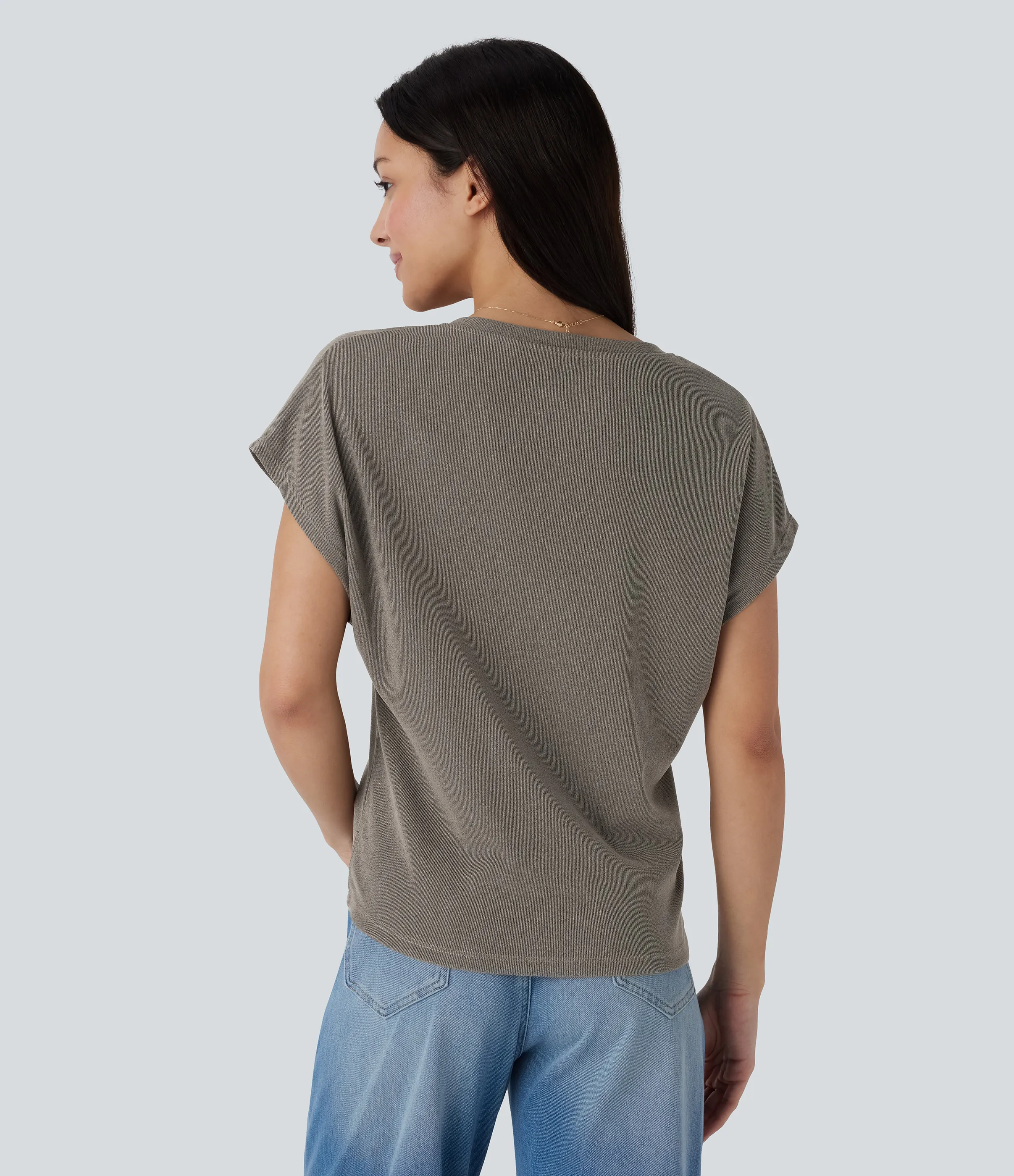 Halara Top manga corta cuello V - Hematite - L sold by Halara product image thumbnail 3