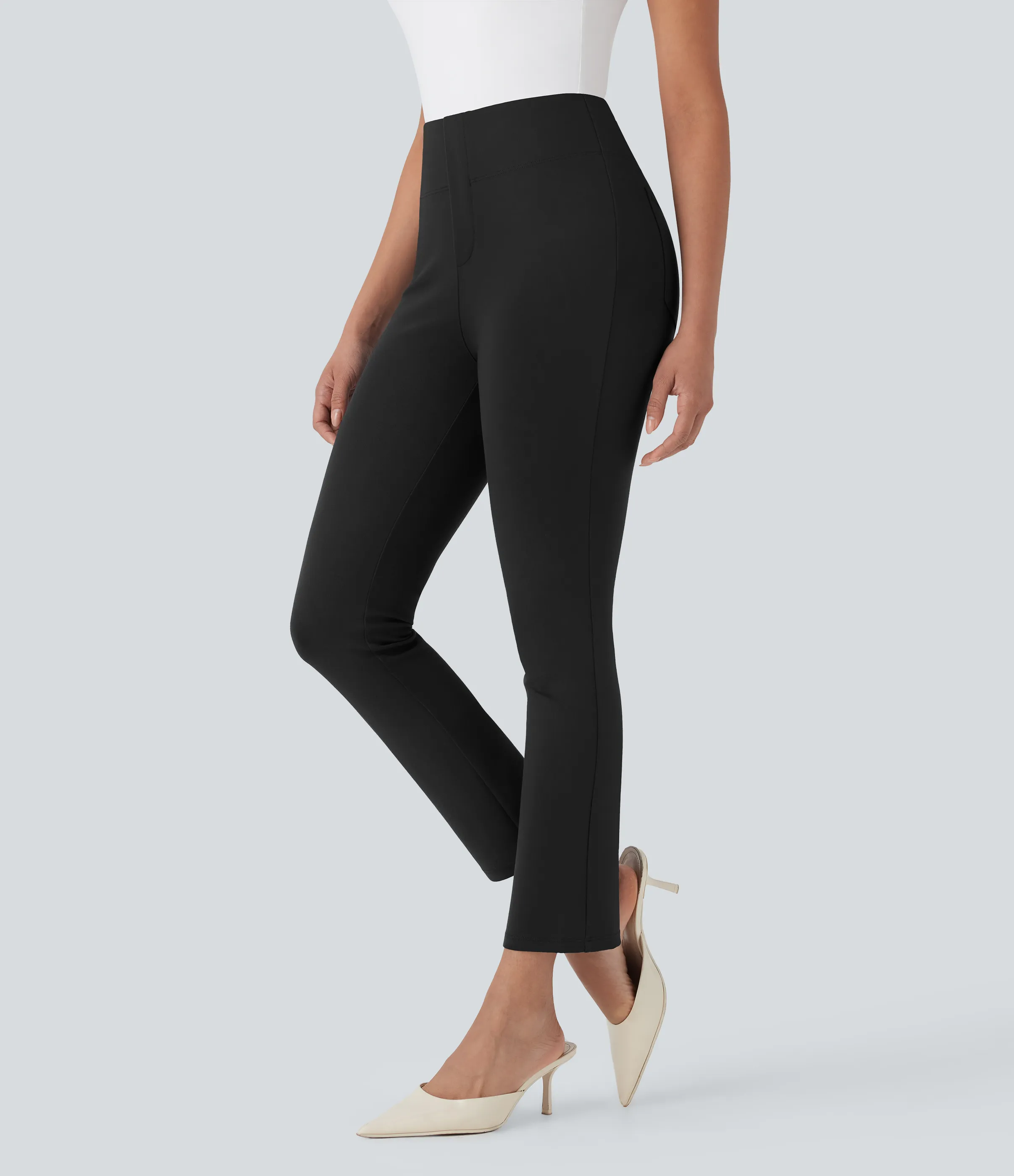 Halara Pantalón oficina Halara Flex™ tiro alto ajustado bolsillo lateral trasera - Black - M(regular) sold by Halara product image thumbnail 4