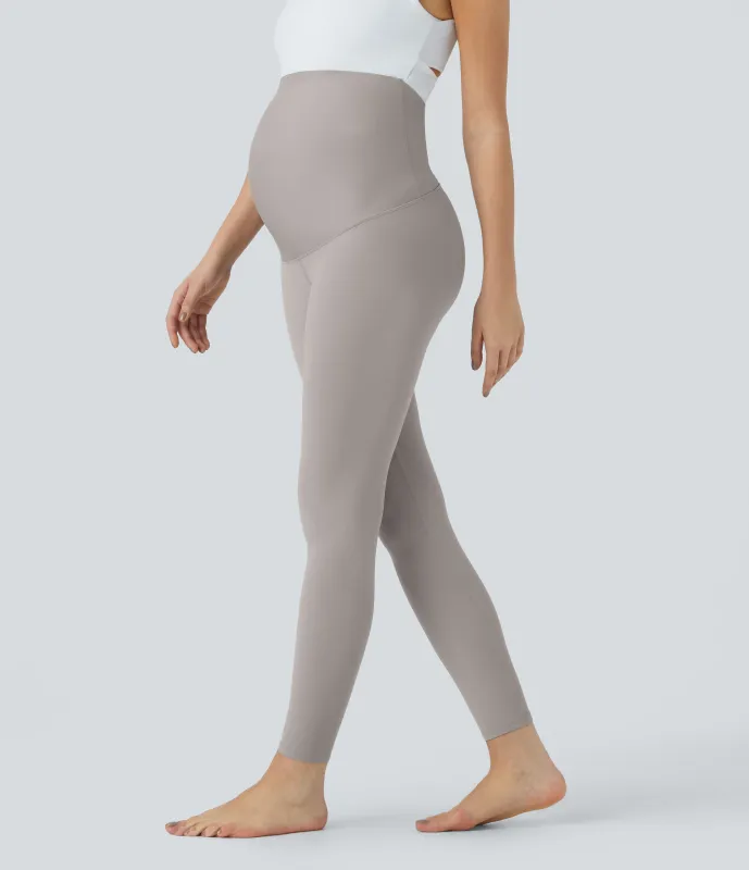 Halara Leggings premamá Softlyzero™ yoga tiro superalto 7/8 pulgada-UPF50+ - Steel Gray - L(7/8) made by Halara