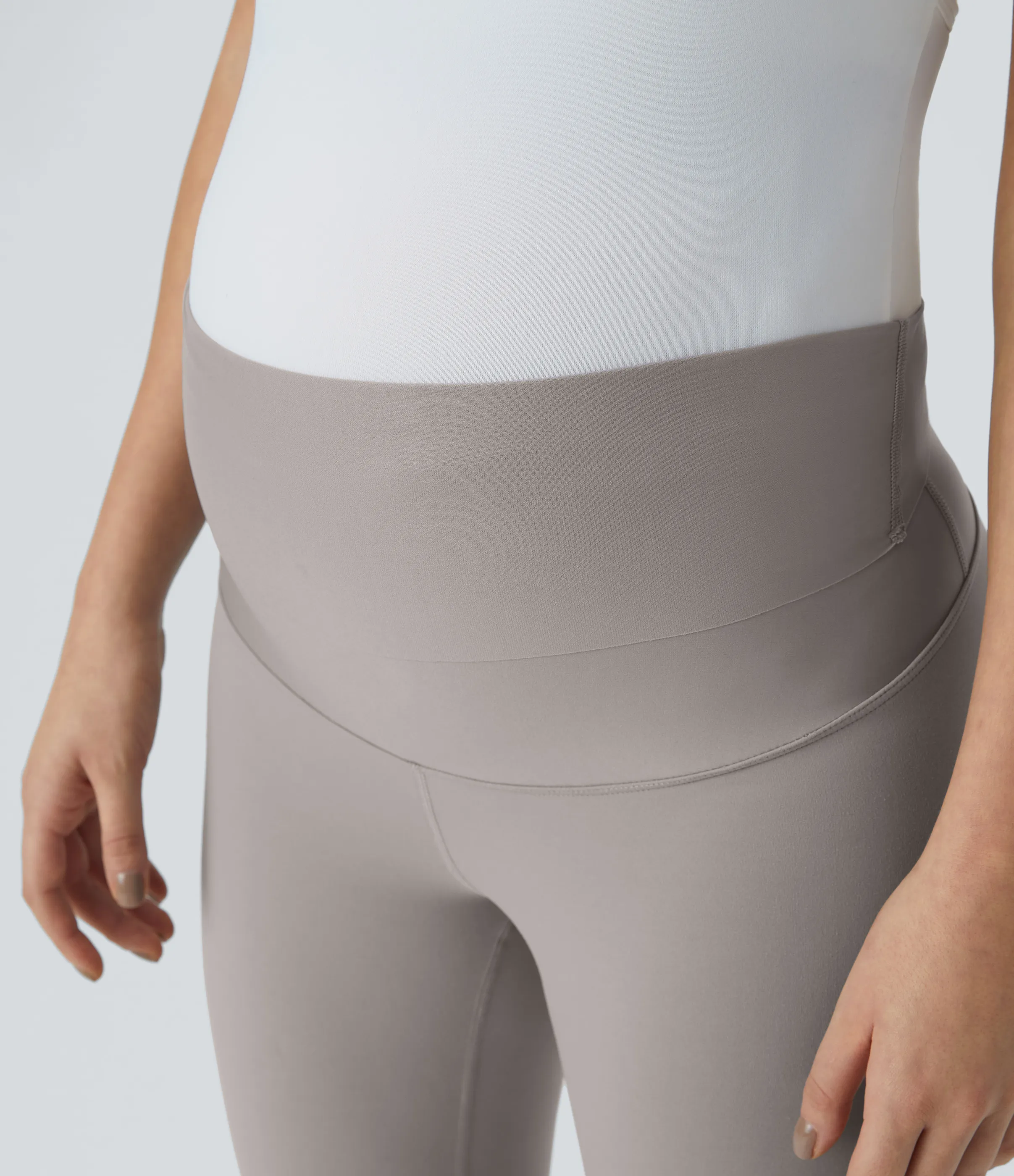Halara Leggings premamá Softlyzero™ yoga tiro superalto 7/8 pulgada-UPF50+ - Steel Gray - L(7/8) sold by Halara product image thumbnail 5