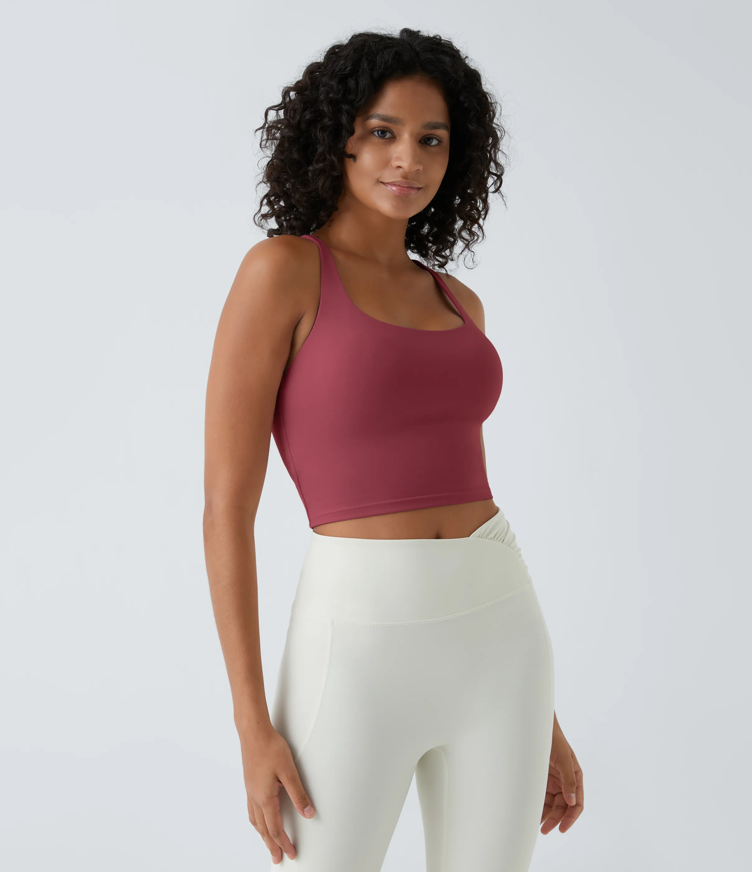Halara Top corto de yoga en copas D-F - Dry Rose - XS sold by Halara product image thumbnail 3