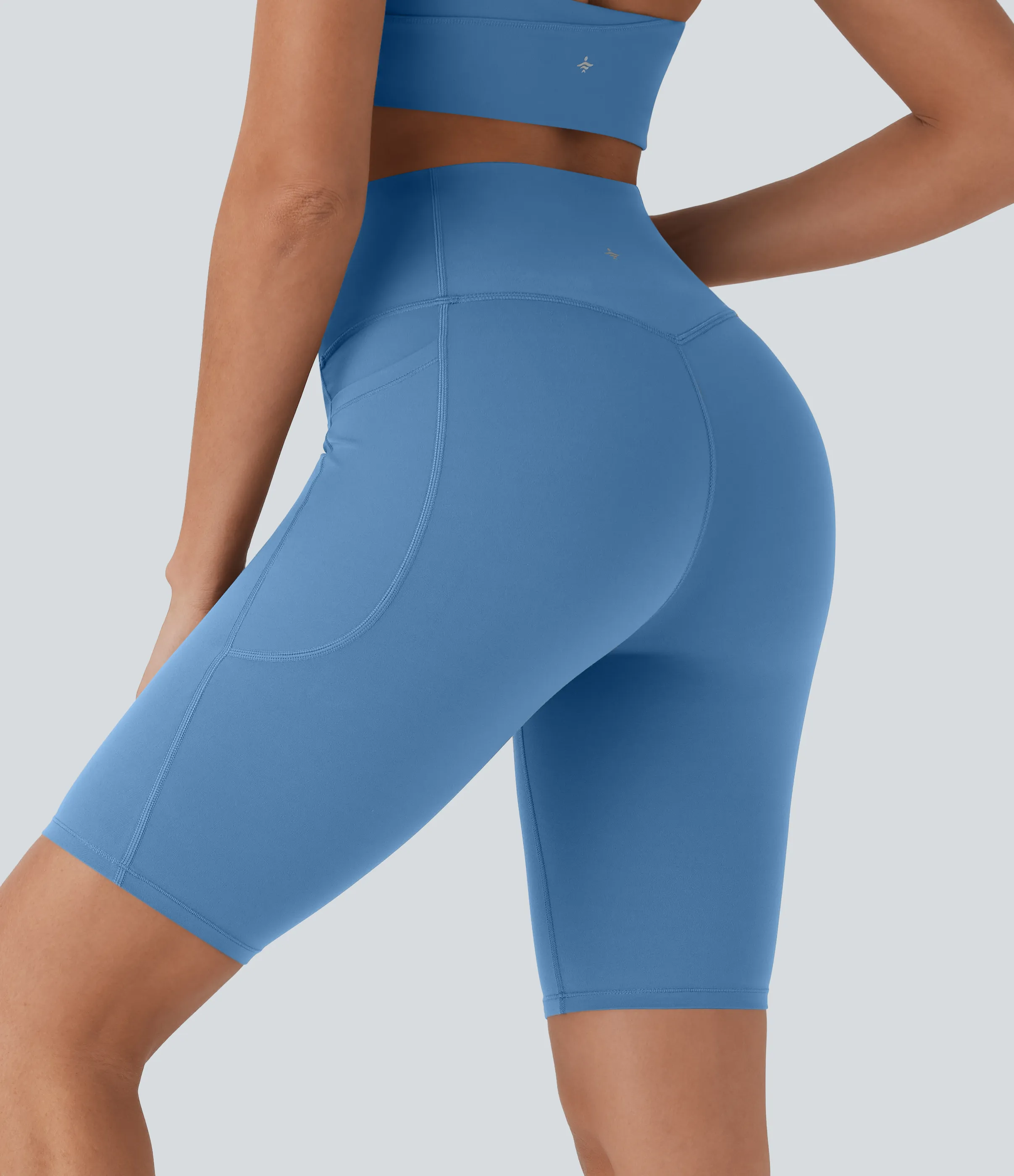 Halara Shorts biker Halara UltraSculpt™ moldeadores tiro alto con reductor de abdomen y bolsillos laterales 22.8cm - Pacific Coast - S sold by Halara product image thumbnail 3