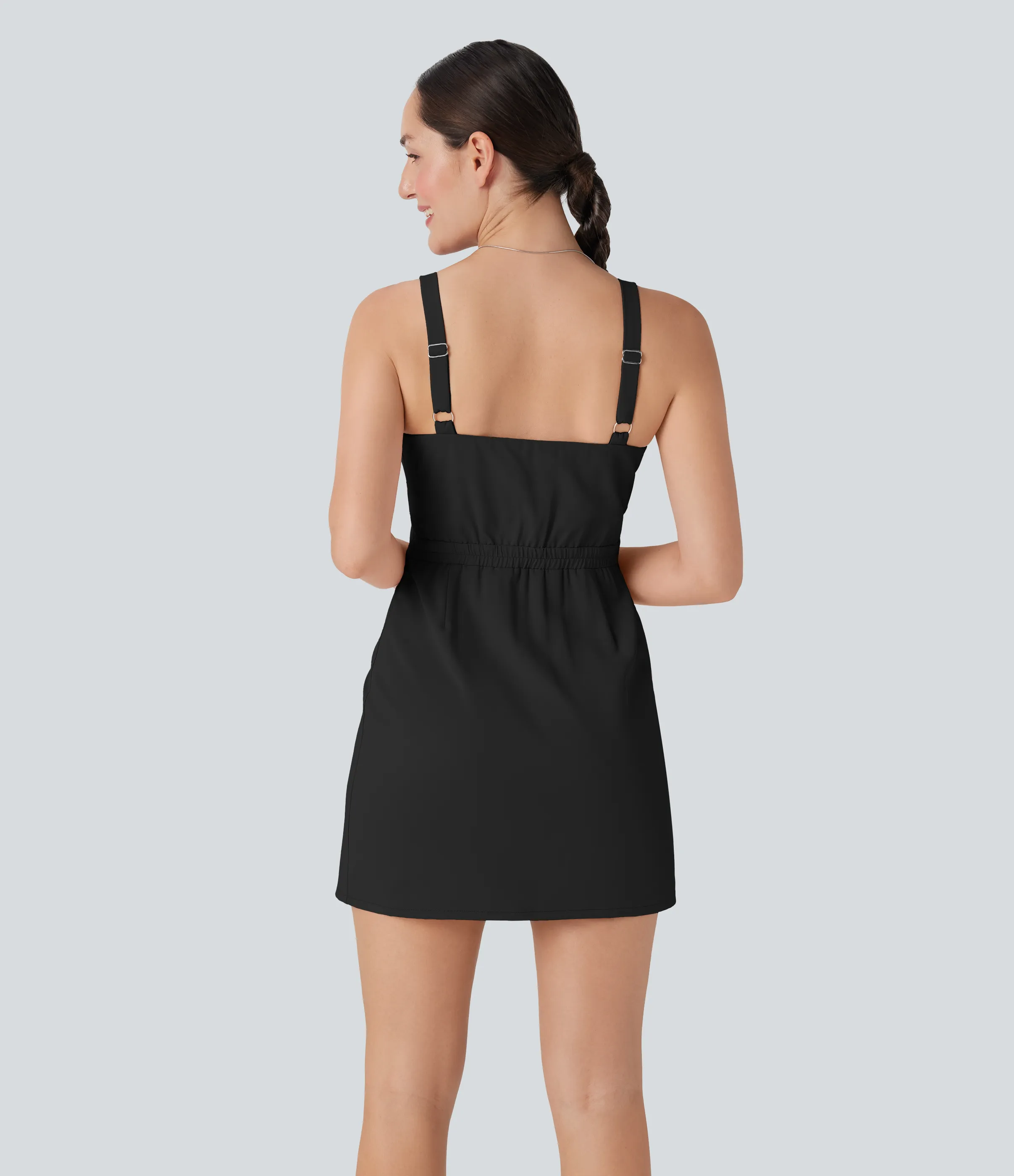 Halara Minivestido casual con botones en la espalda - Black - XL sold by Halara product image thumbnail 3