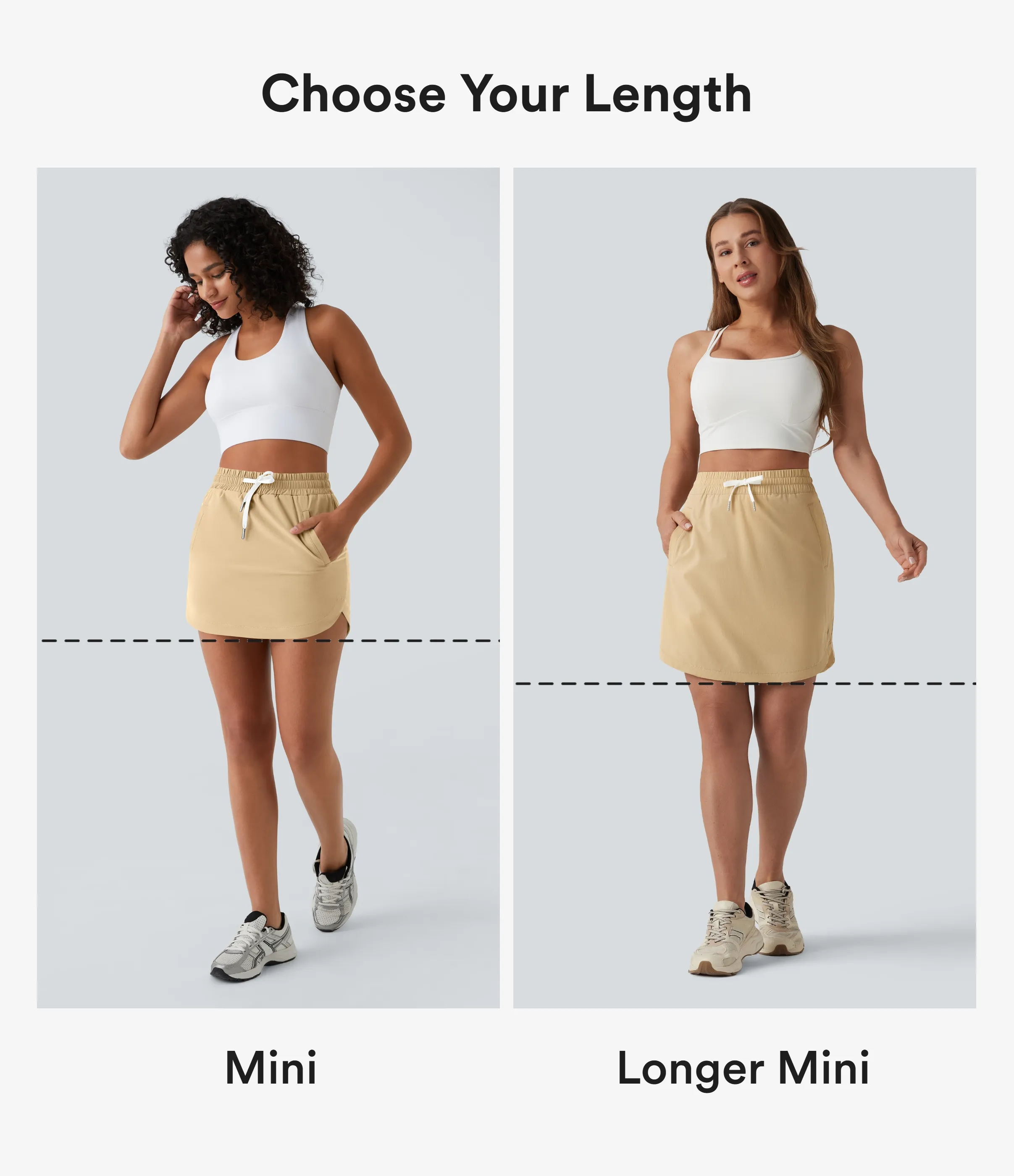 Halara Minifalda golf 2 en 1 dobladillo redondeado bolsillo lateral cordón tiro alto - Boulder - S sold by Halara product image thumbnail 3