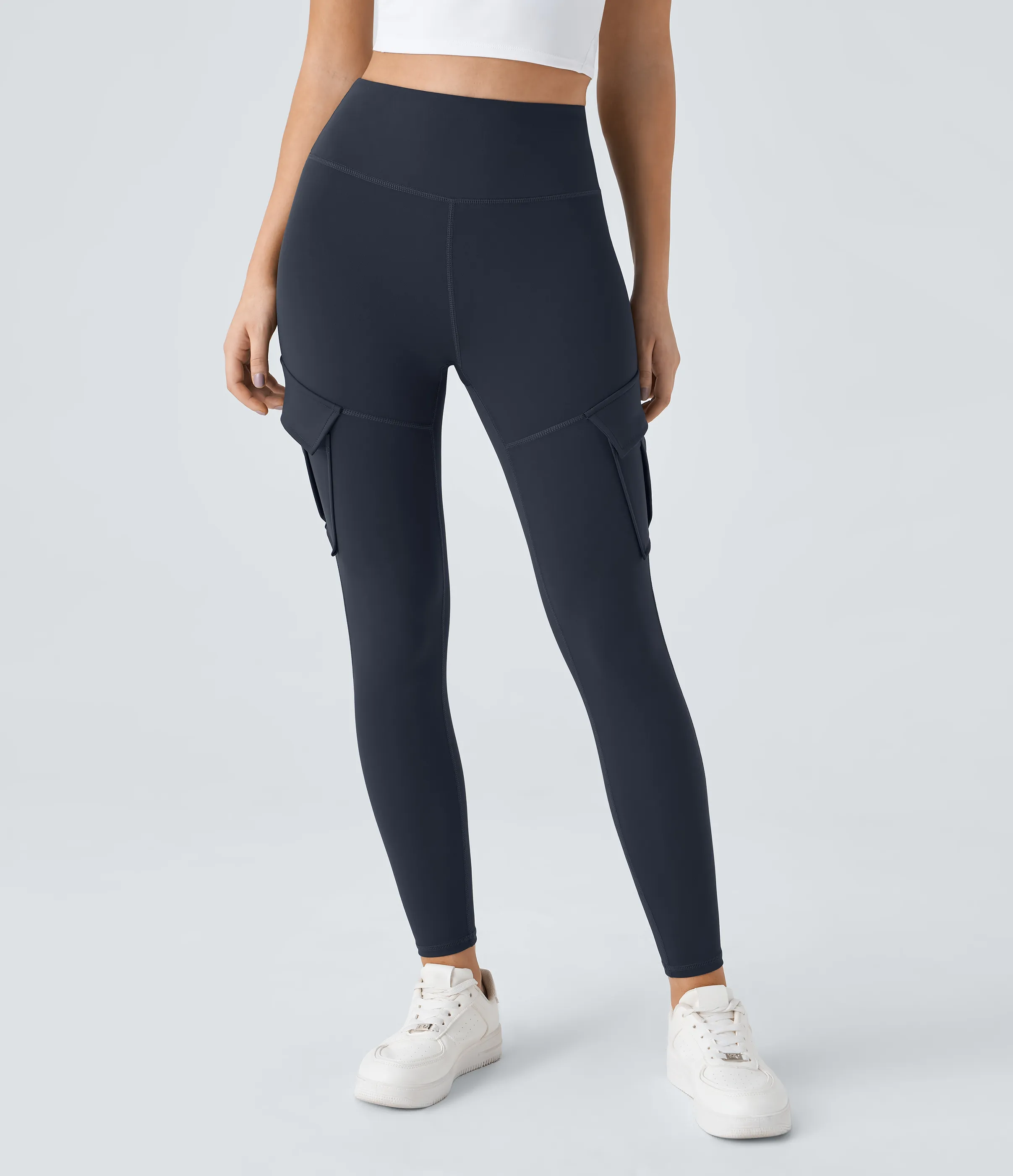 Halara Leggings yoga ajustado bolsillo cargo tiro alto - Midnight Blue - XS(full_length) sold by Halara product image thumbnail 3