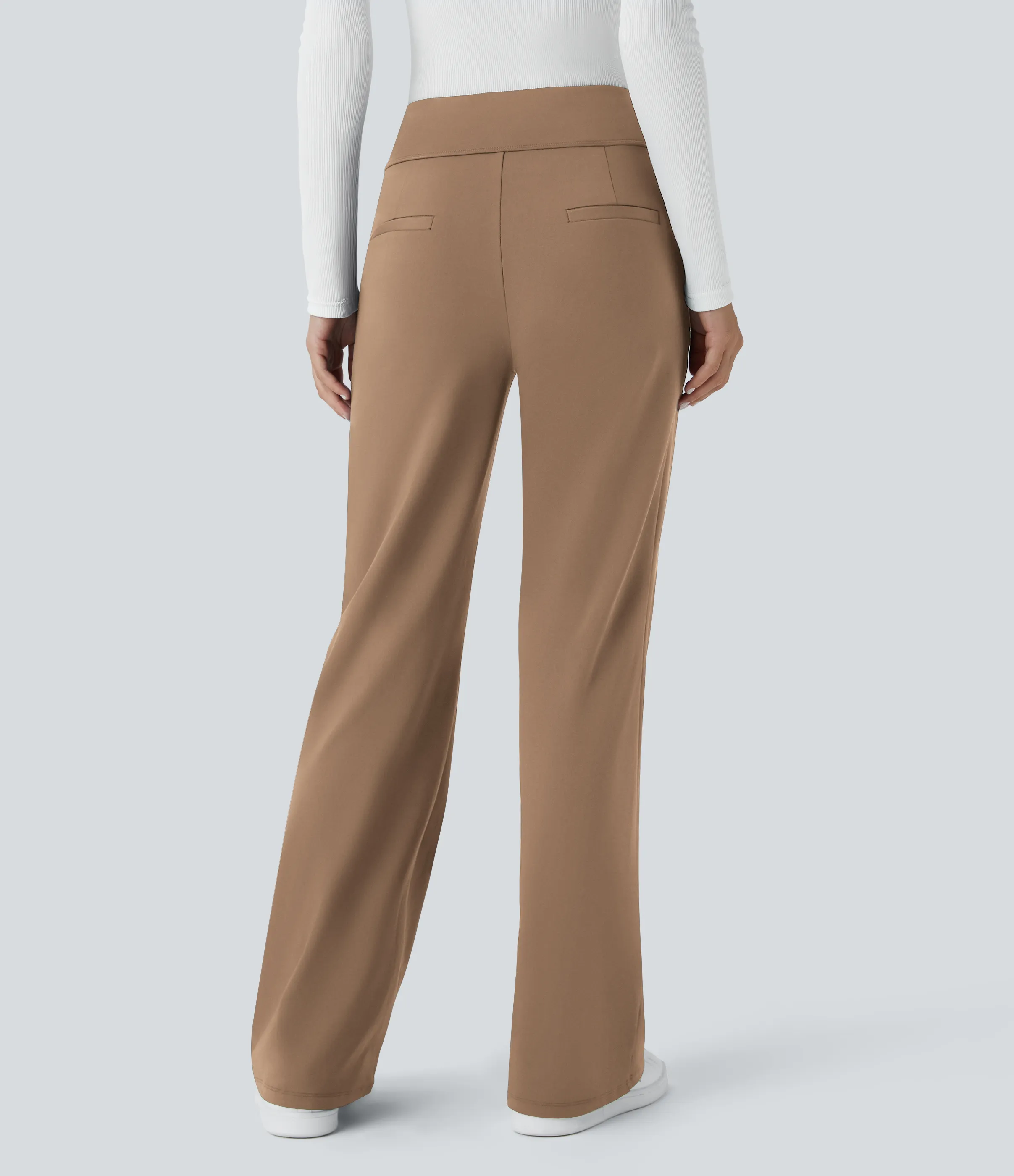 Halara Pantalón oficina acampanado bolsillo lateral tiro alto - Burro - L(extall) sold by Halara product image thumbnail 3