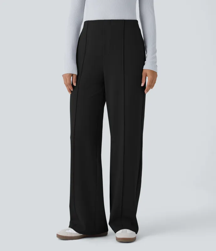 Halara Pantalón  oficina bolsillo lateral tiro medio alto - Black - S(regular) sold by Halara