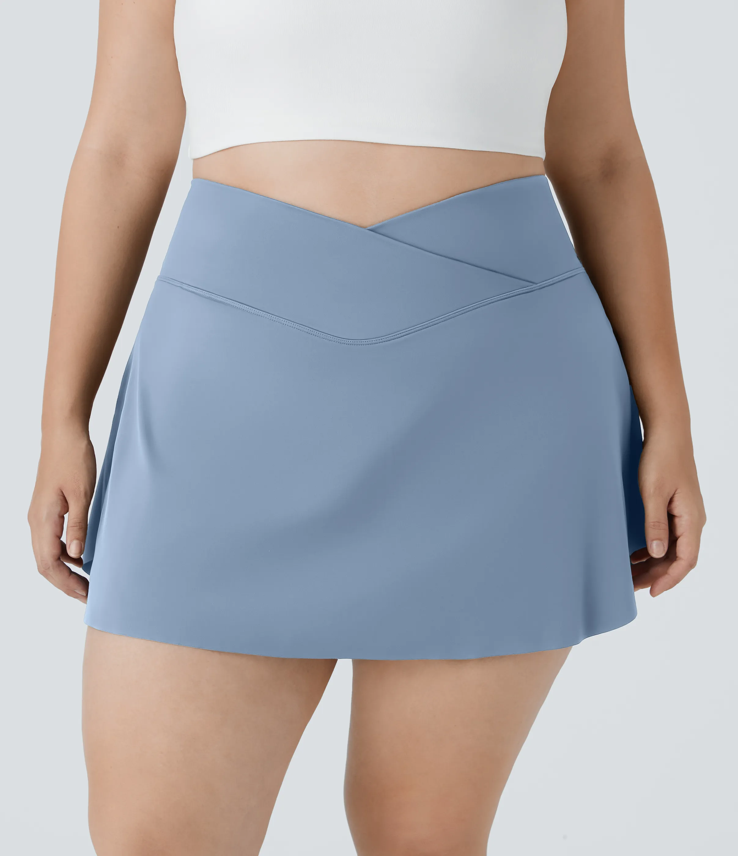 Halara Falda Softlyzero™ Airy tenis talla grande 2 en 1 tacto fresco bolsillo lateral cruzado Everyday-Lucid - Bel Air Blue - 1X sold by Halara product image thumbnail 4