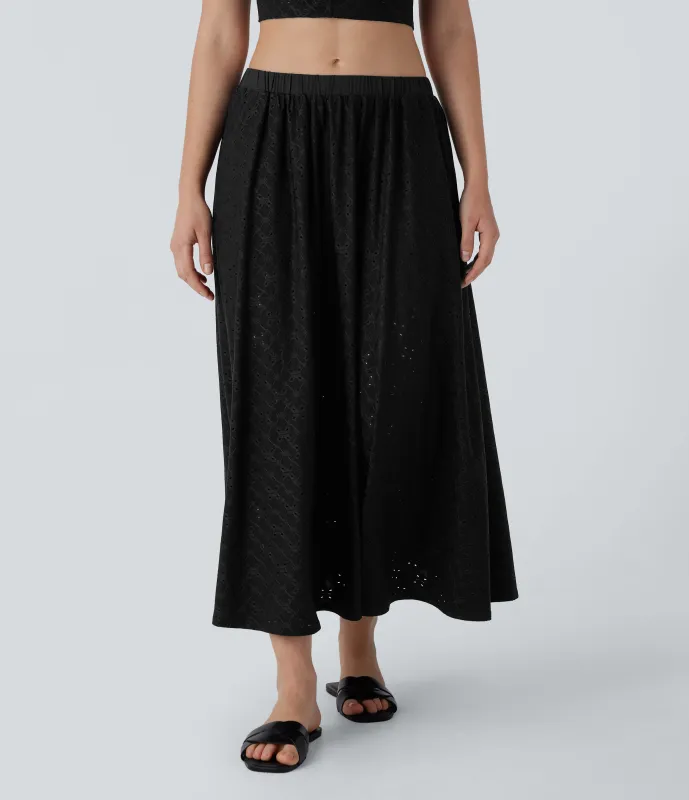 Halara Falda midi holgada abertura bolsillo lateral tiro medio bajo 2 en 1 - Black - M(regular) sold by Halara