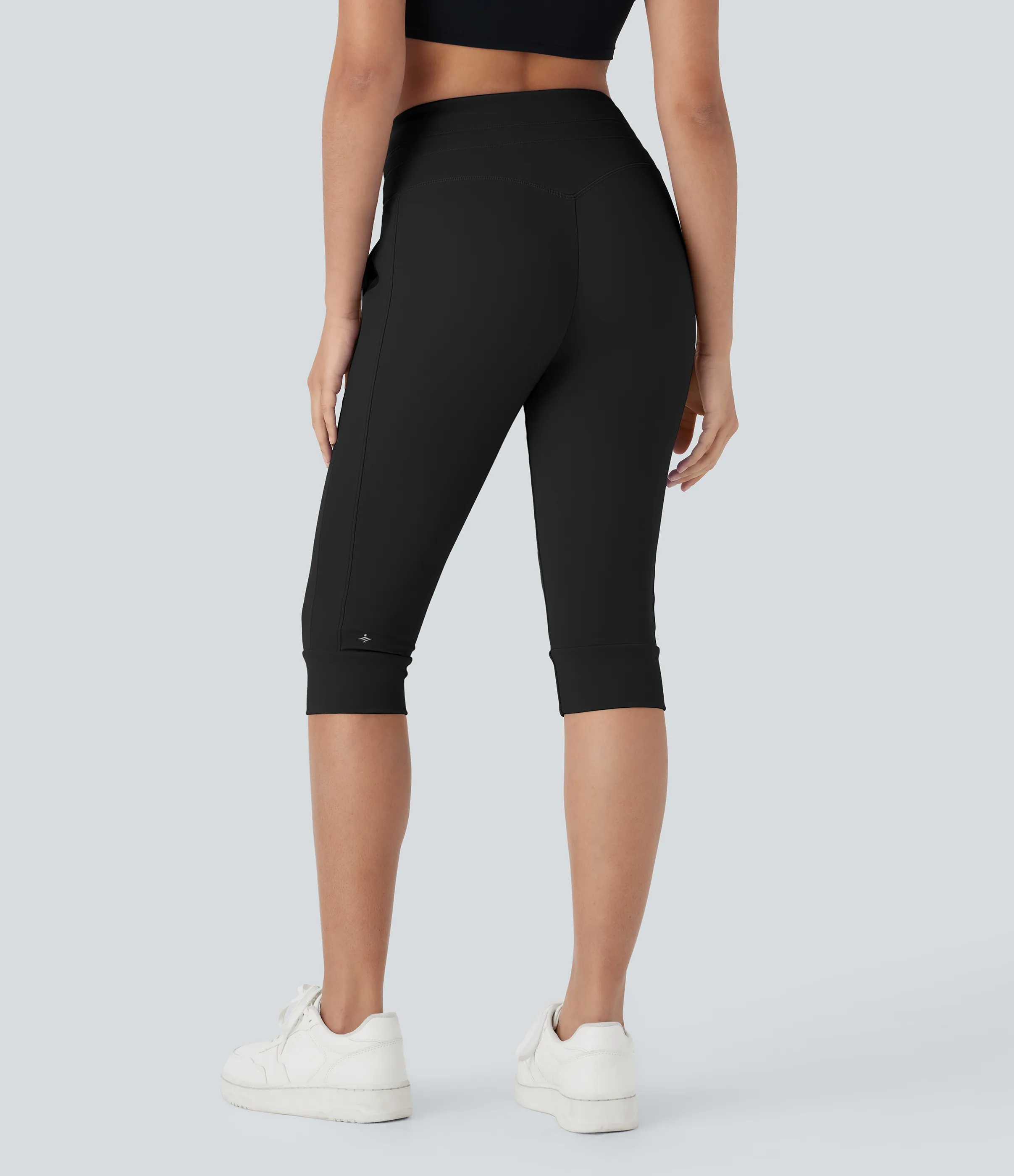 Halara Pantalón Softlyzero™ Plush deportivo yoga pedal bolsillo lateral cordón tiro alto - Black - L(regular) sold by Halara product image thumbnail 3