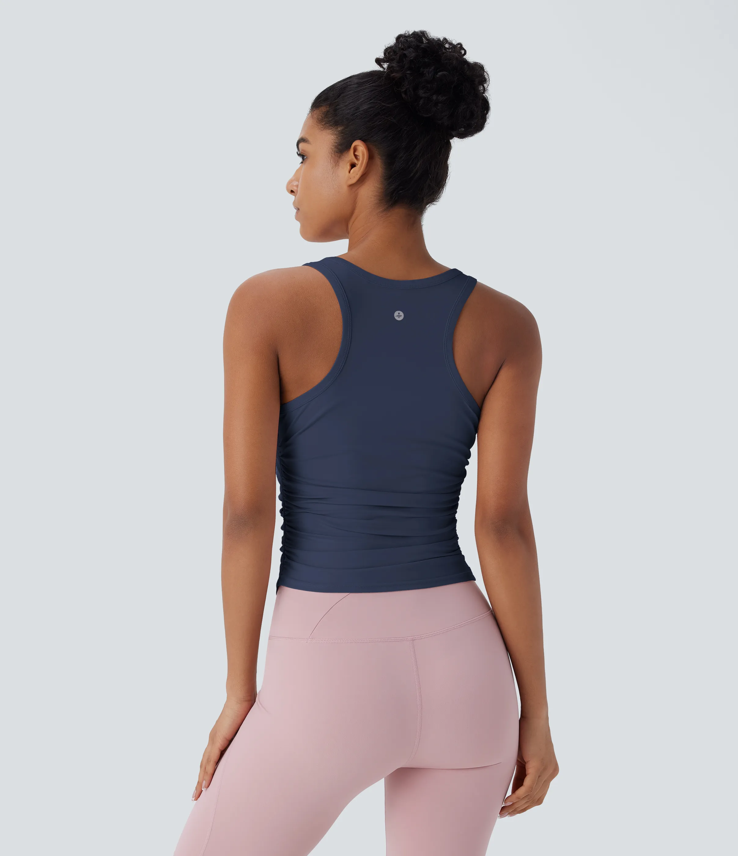Halara Top de yoga fruncido con espalda cruzada y cuello redondo - Spellbound - L sold by Halara product image thumbnail 3