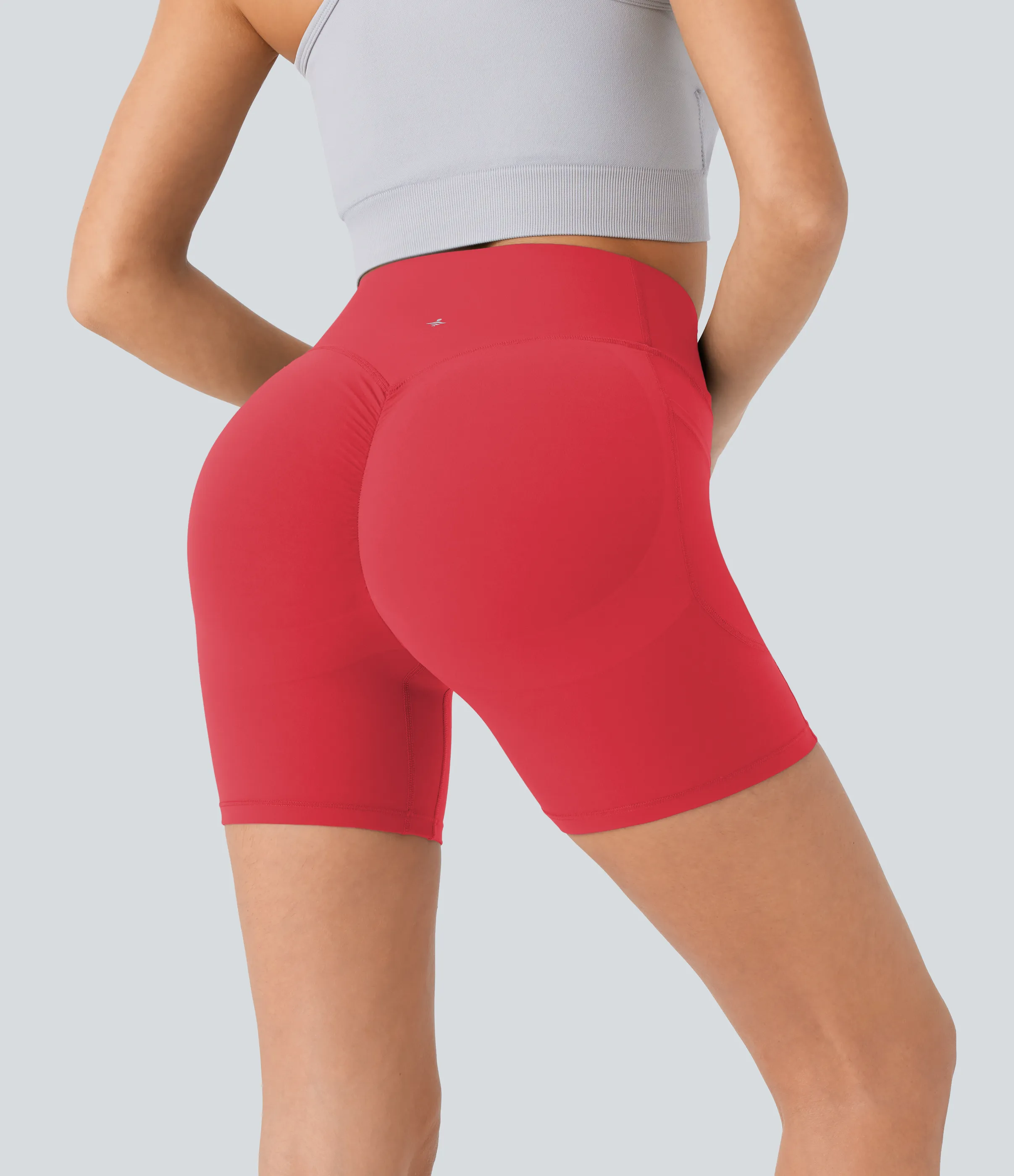 Halara Pantalón corto SoCinched UltraSculpt ciclista tiro alto realce glúteo bolsillo lateral entrenamiento 12.5cm - Bittersweet - M sold by Halara product image thumbnail 3