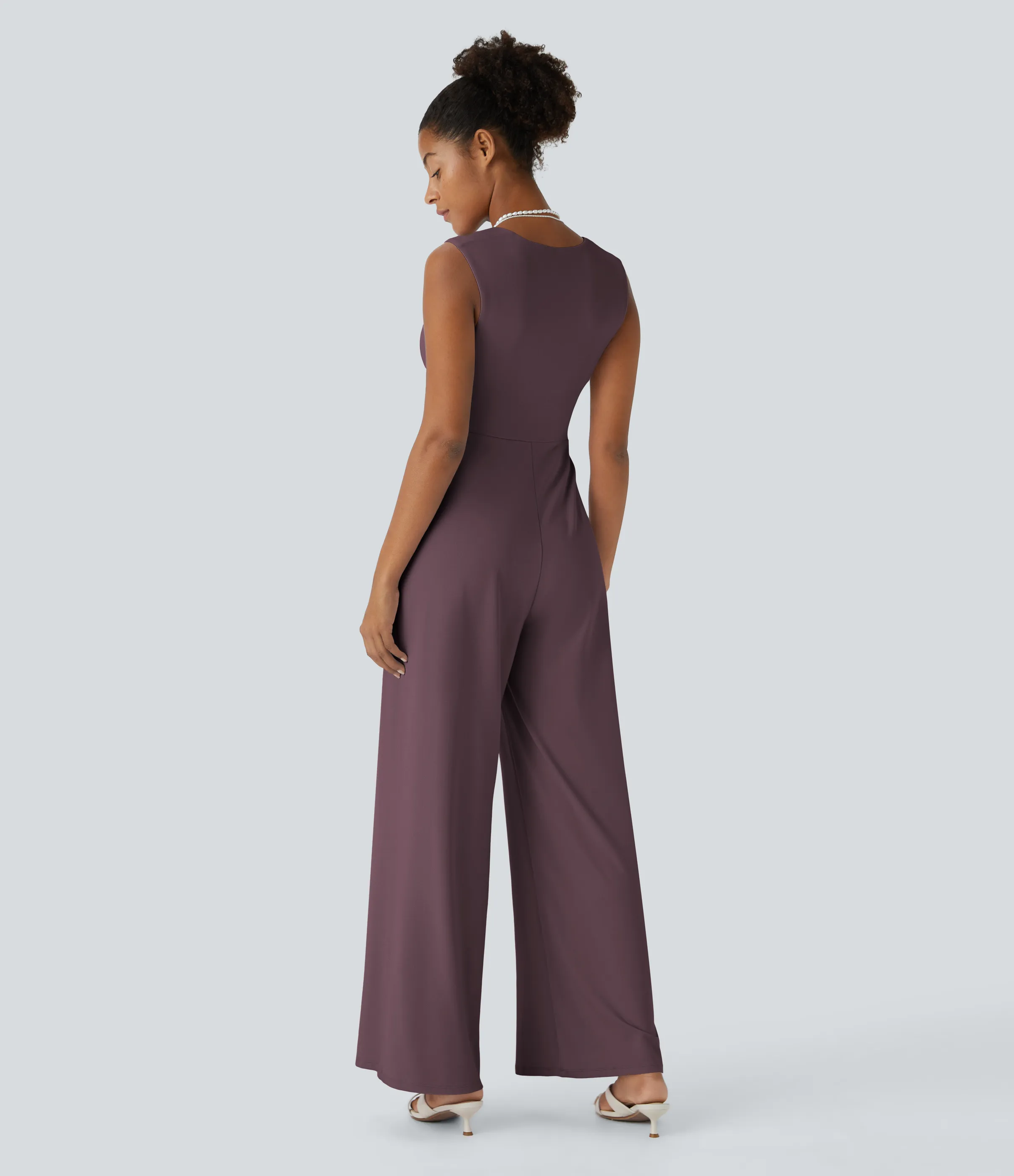 Halara Mono sin mangas cuello cuadrado dama honor invitada boda - Plum Wine - S(regular) sold by Halara product image thumbnail 3