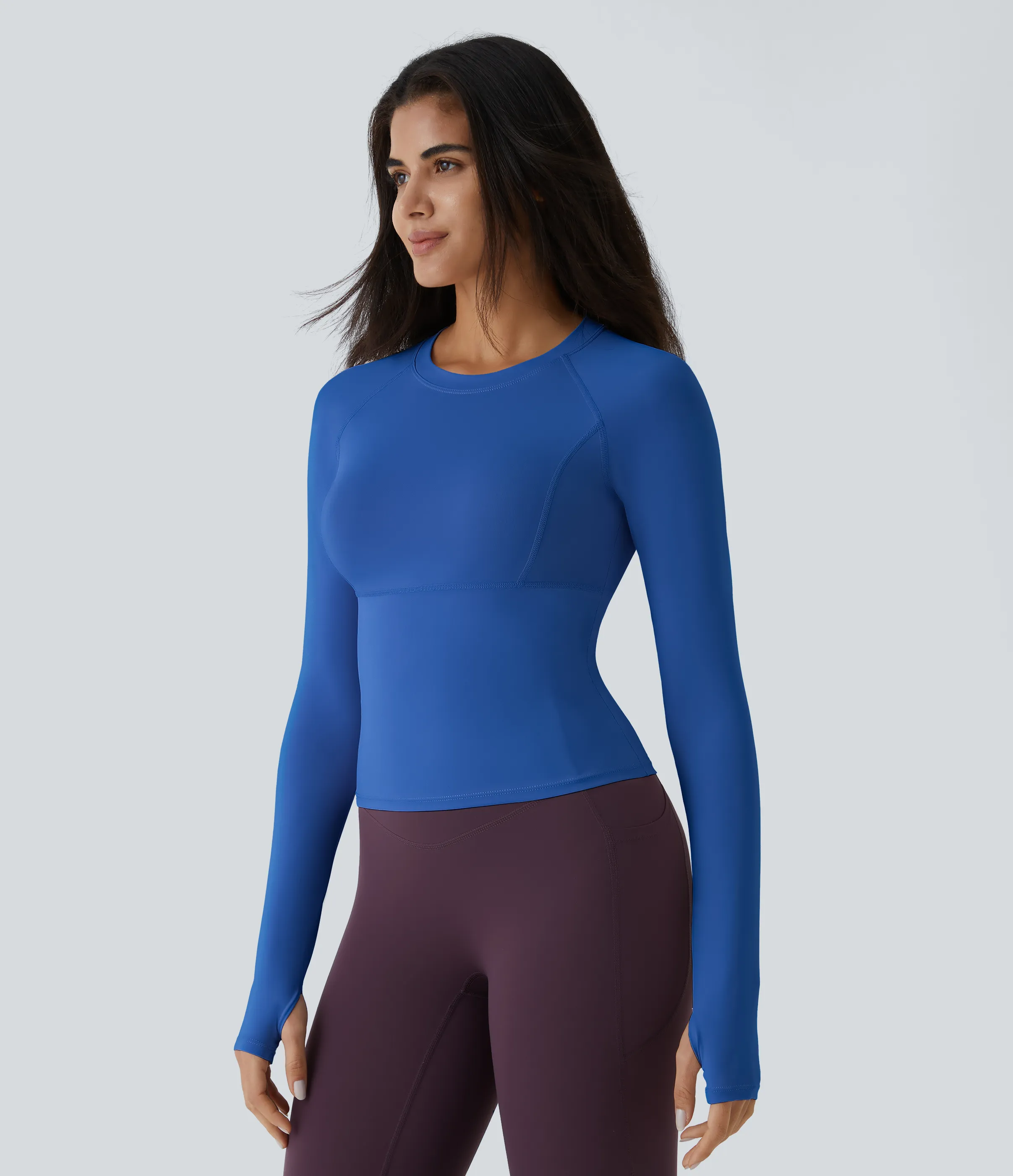 Halara Top deportivo yoga abertura pulgar - Nebulas Blue - XS(Long) sold by Halara product image thumbnail 4