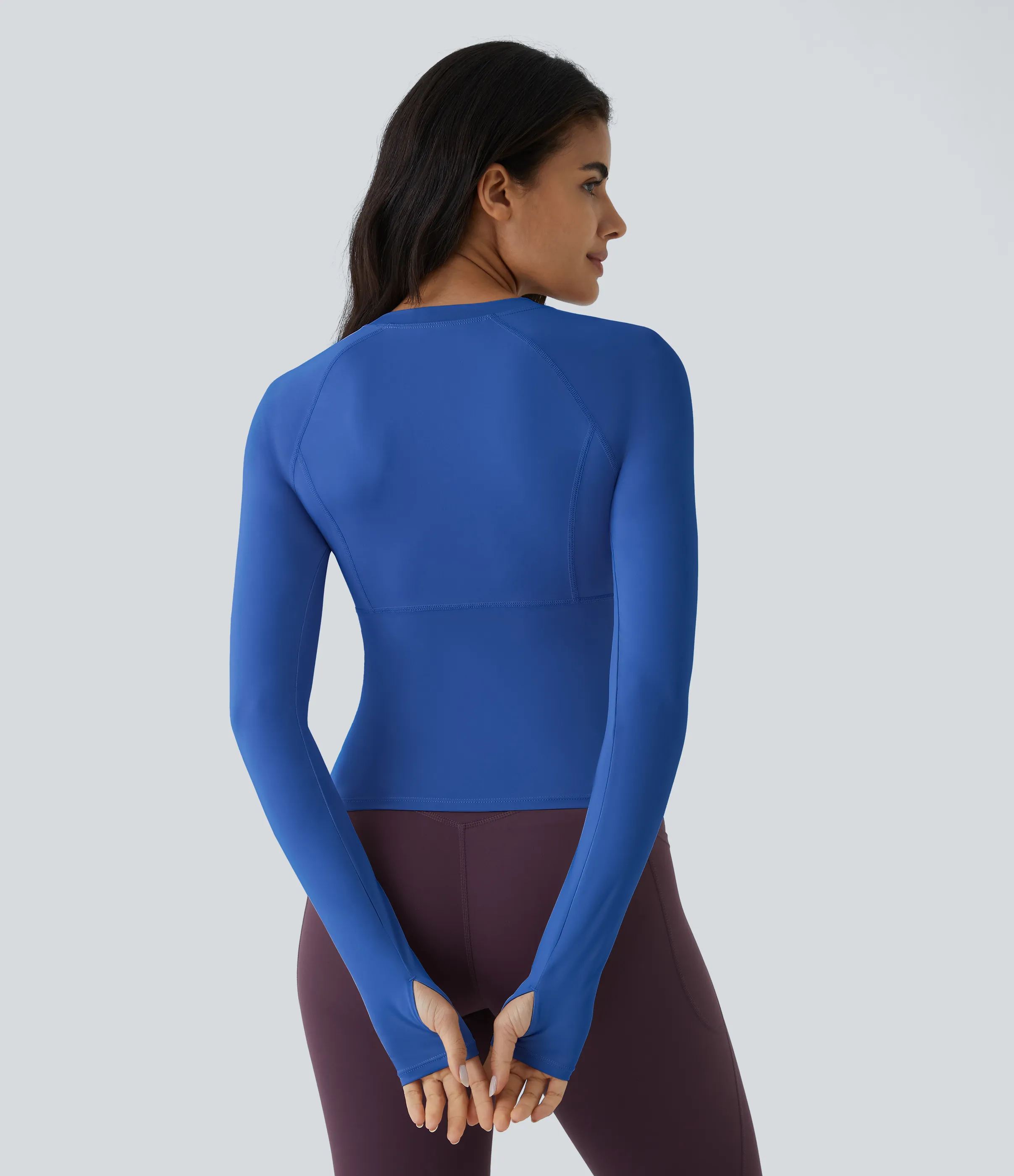 Halara Top deportivo yoga abertura pulgar - Nebulas Blue - XS(Long) sold by Halara product image thumbnail 5