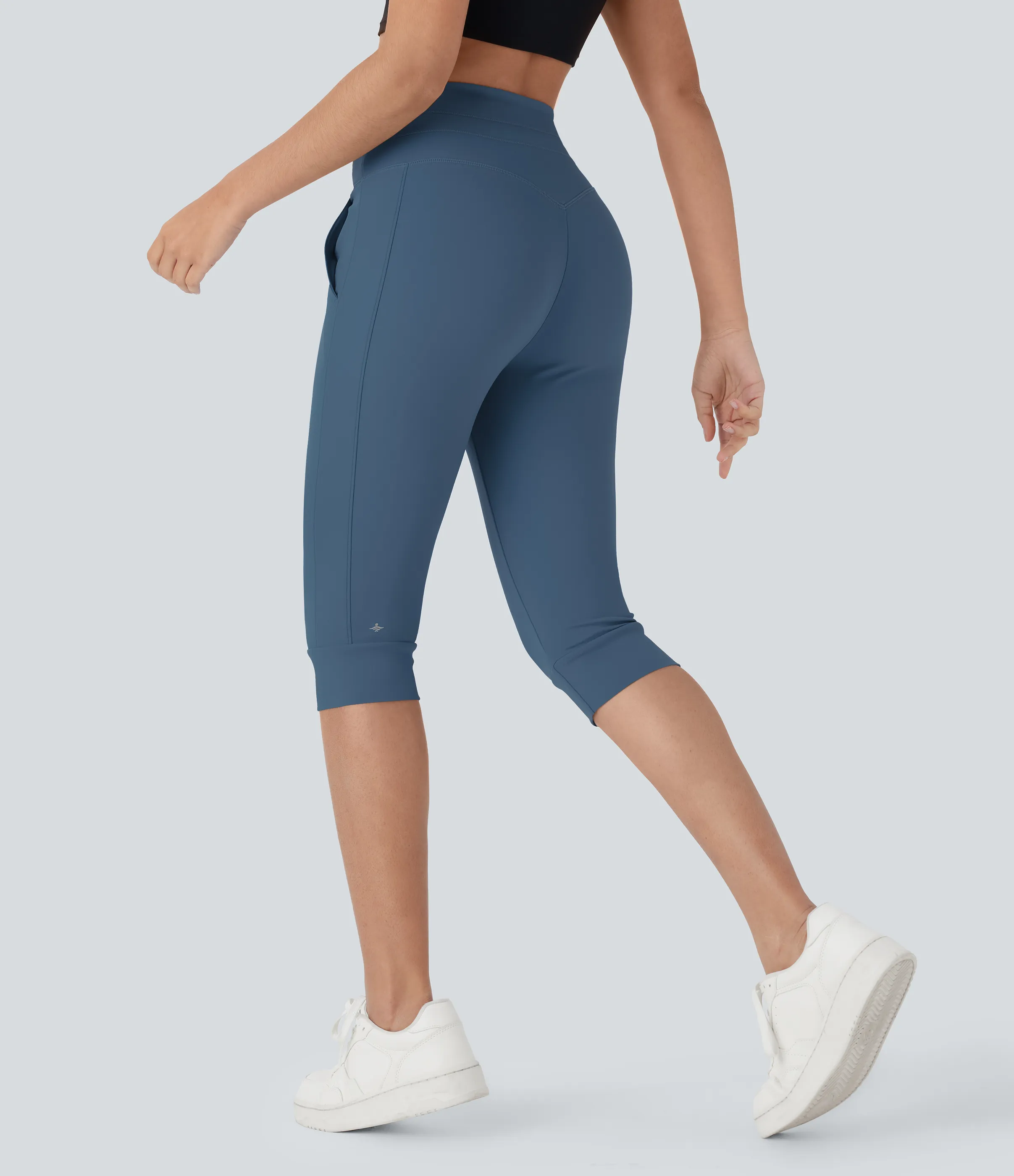 Halara Pantalón Softlyzero™ Plush deportivo yoga pedal bolsillo lateral cordón tiro alto - Grey Blue - M(regular) sold by Halara product image thumbnail 3