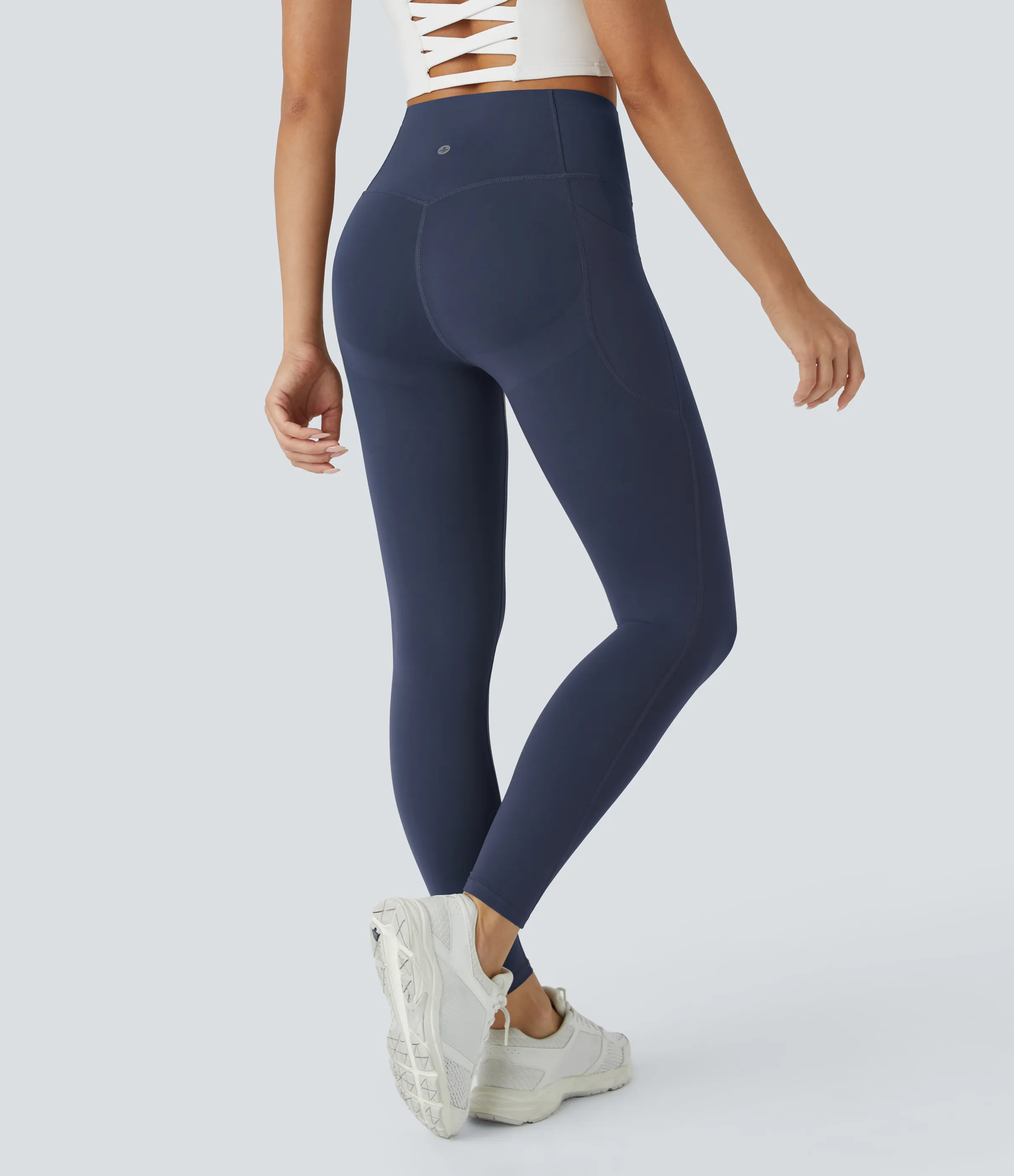 Halara Leggings SoCinched UltraSculpt tiro alto realce glúteos control abdomen bolsillo lateral moldeador - Mood Indigo - XS(7/8) sold by Halara product image thumbnail 5