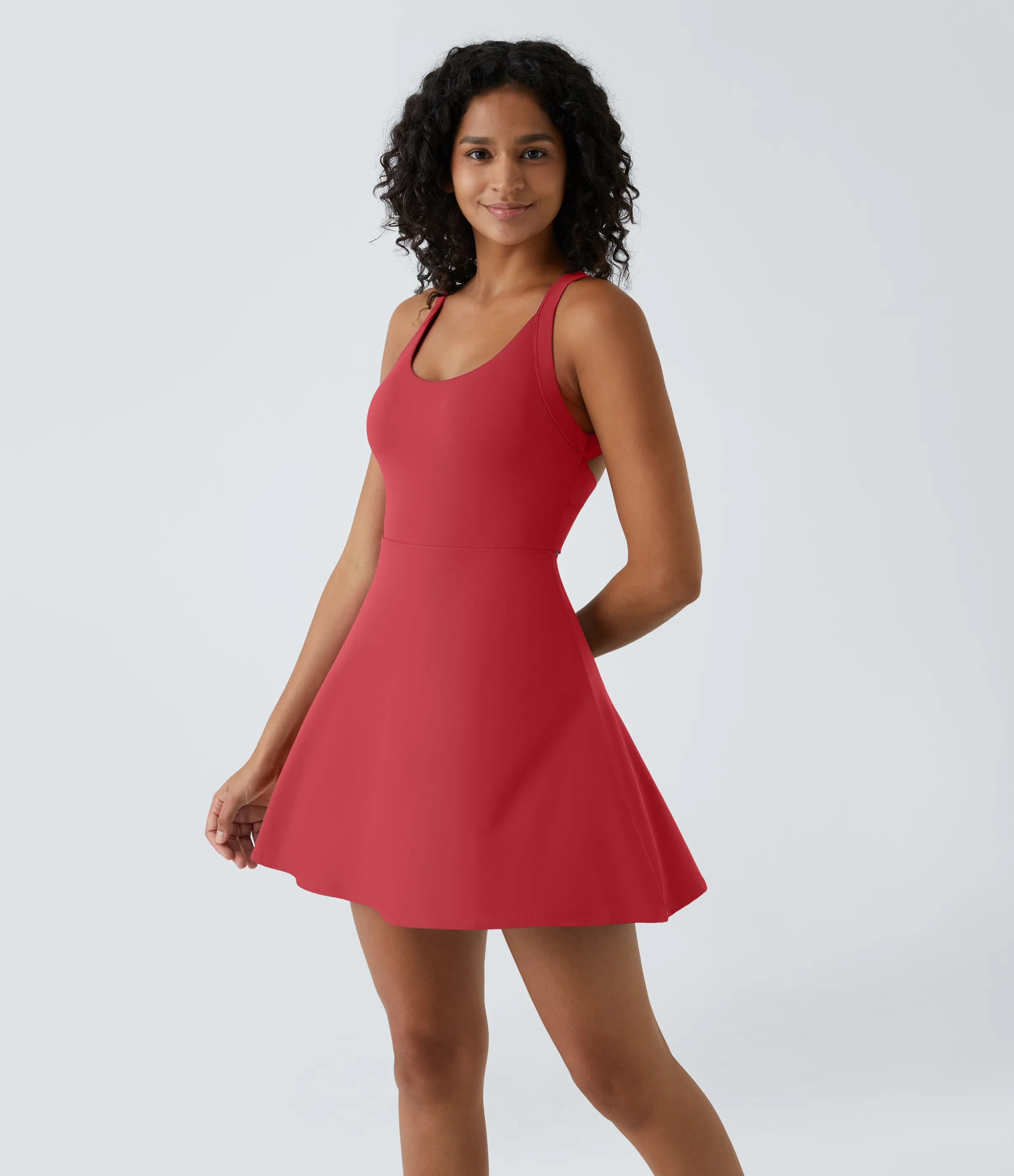 Halara Vestido activo baile mini vuelo retorcido sin espalda Longitud más larga - Salsa - XL(Long) sold by Halara product image thumbnail 3