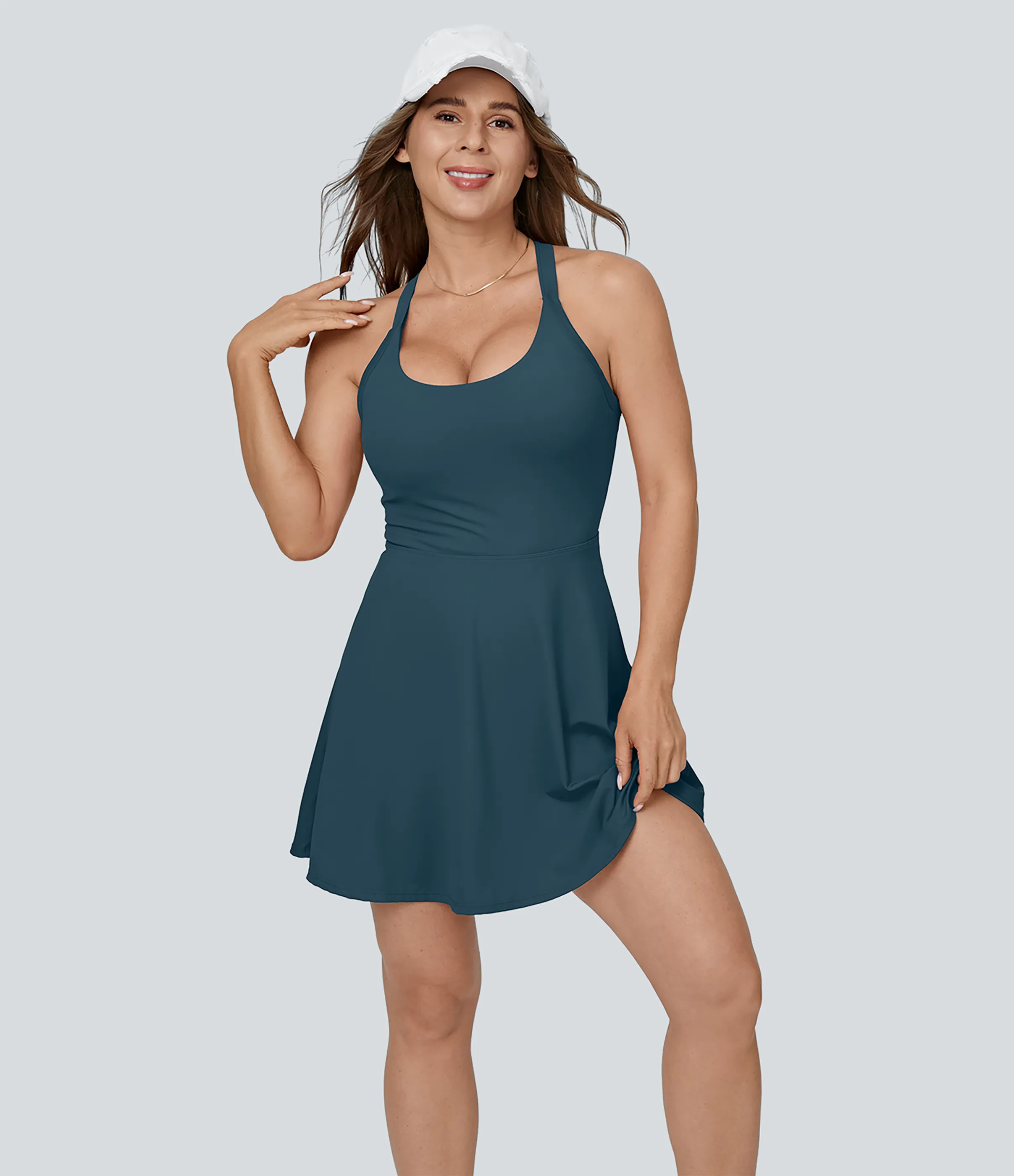 Halara Vestido mini de baile acampanado en copas D-F - Majolica Blue - XL sold by Halara product image thumbnail 5