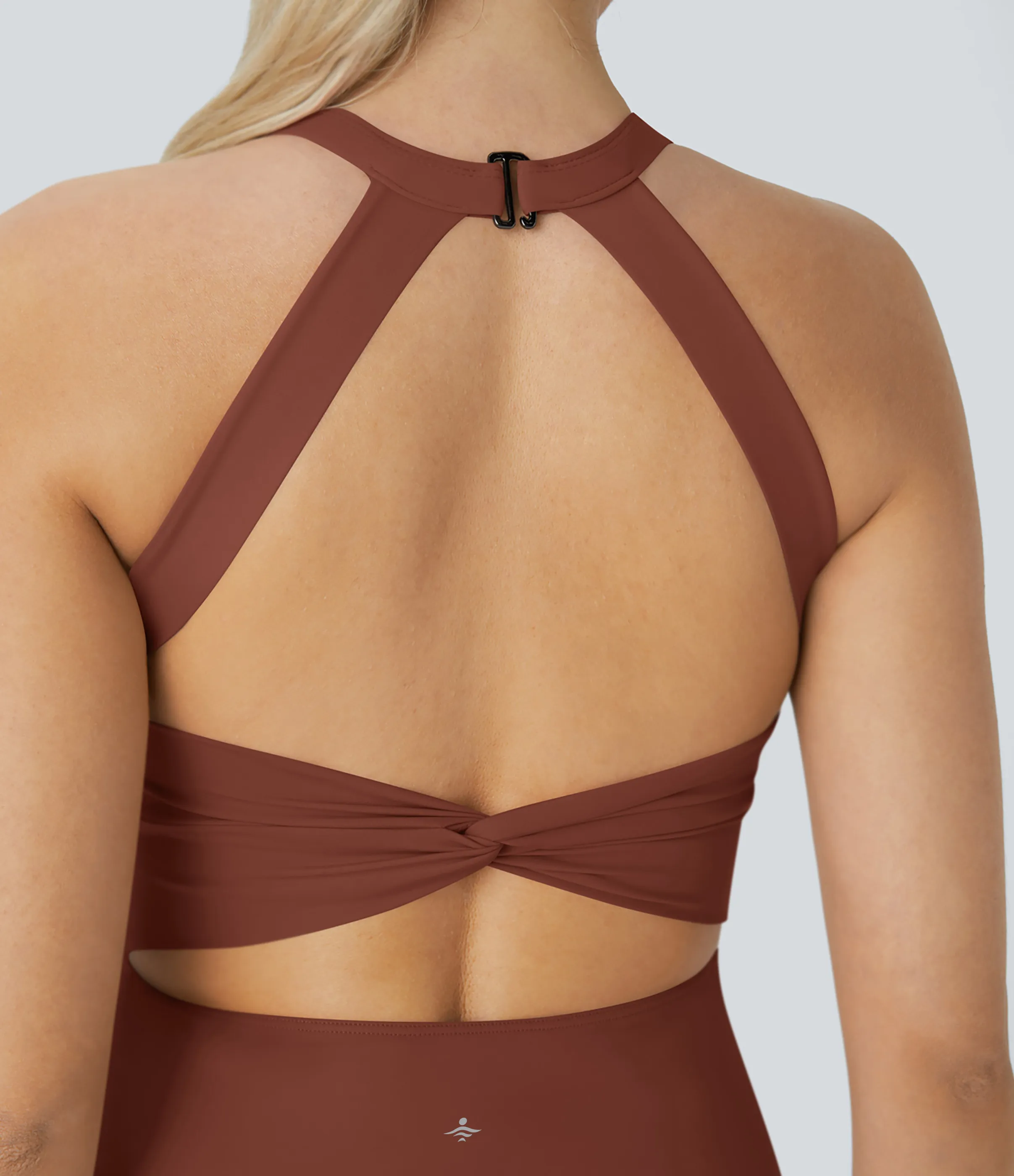 Halara Vestido deportivo sin espalda con diseño retorcido en copas D-F - Sequoia - XL sold by Halara product image thumbnail 5