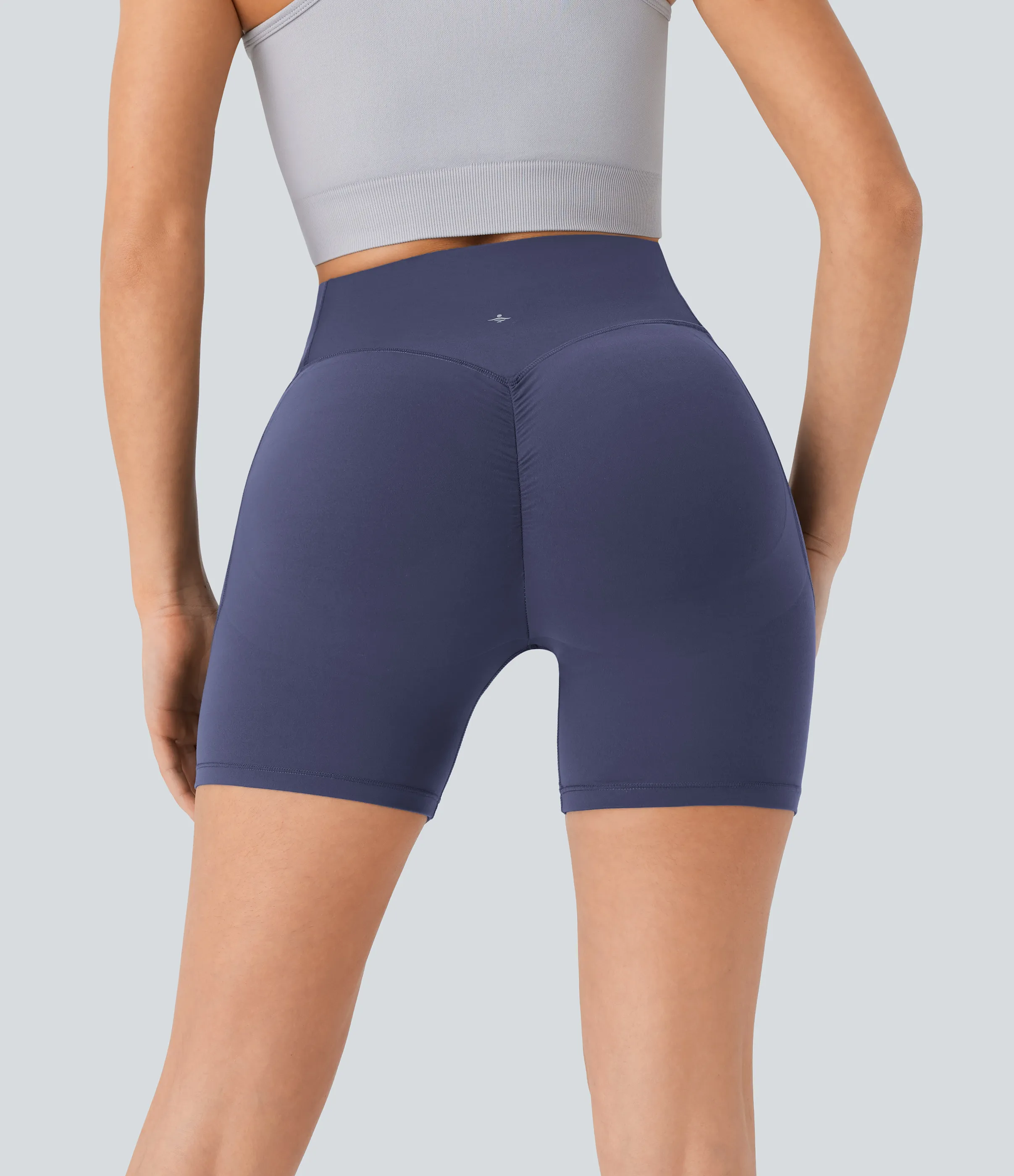 Halara Pantalón corto SoCinched UltraSculpt ciclista tiro alto realce glúteo bolsillo lateral entrenamiento 12.5cm - Mood Indigo - L sold by Halara product image thumbnail 3