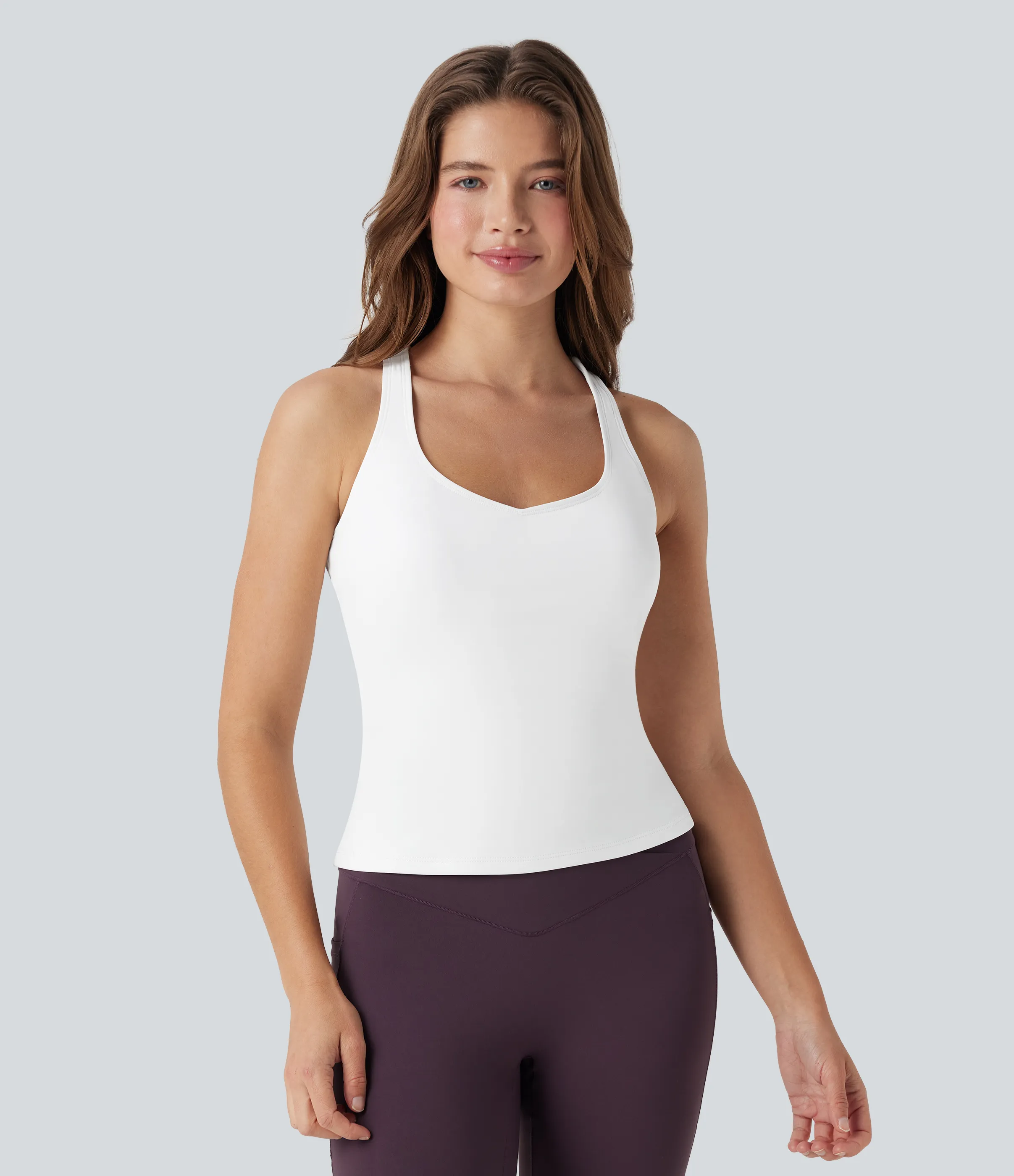 Halara Camiseta de tirantes cruzada para running con espalda abierta - White - XL sold by Halara product image thumbnail 3