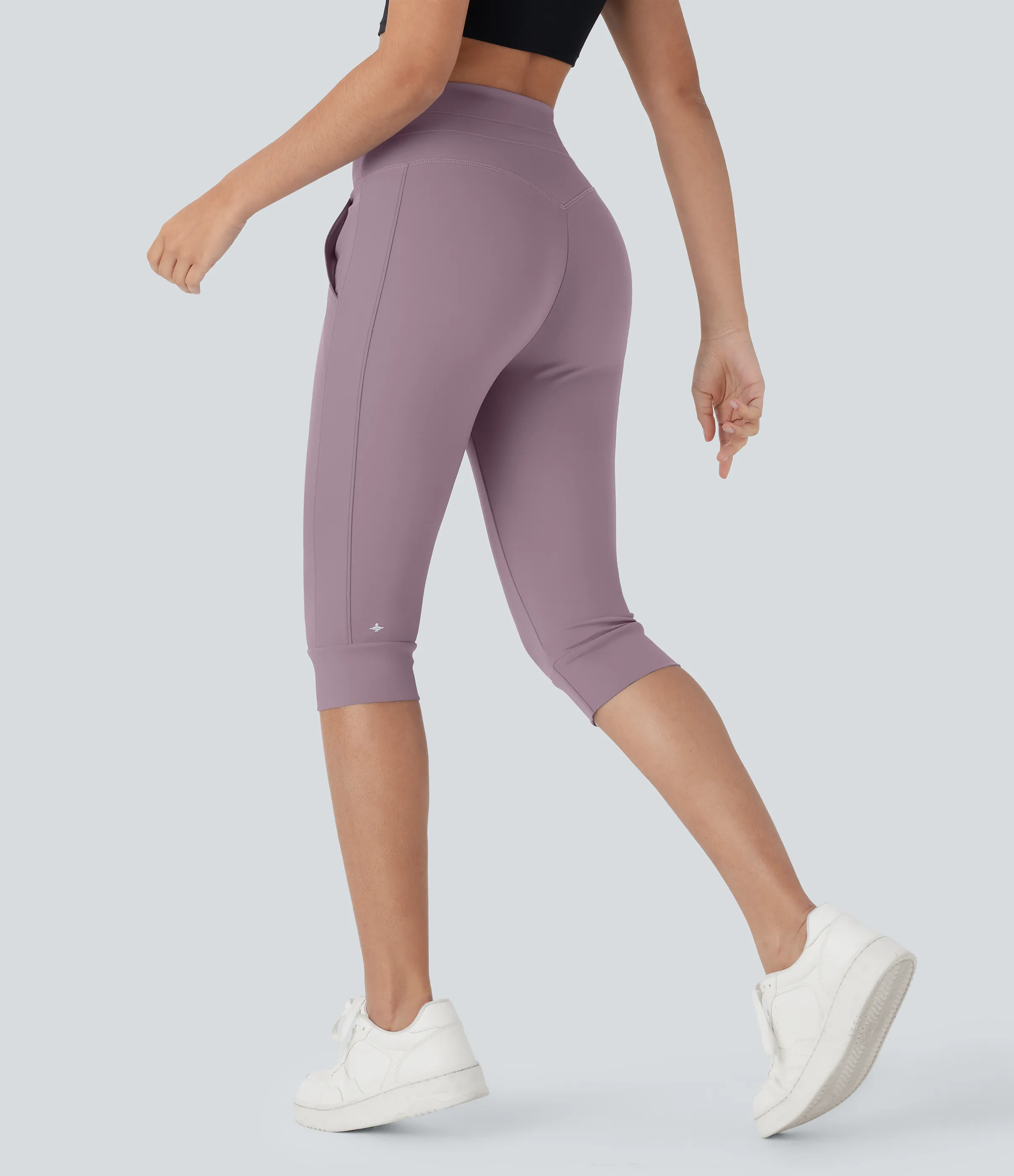 Halara Pantalón Softlyzero™ Plush deportivo yoga pedal bolsillo lateral cordón tiro alto - Mauve - XL(regular) sold by Halara product image thumbnail 3