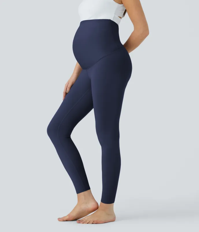 Halara Leggings premamá Softlyzero™ yoga tiro superalto 7/8 pulgada-UPF50+ - Peacoat - L(7/8) made by Halara