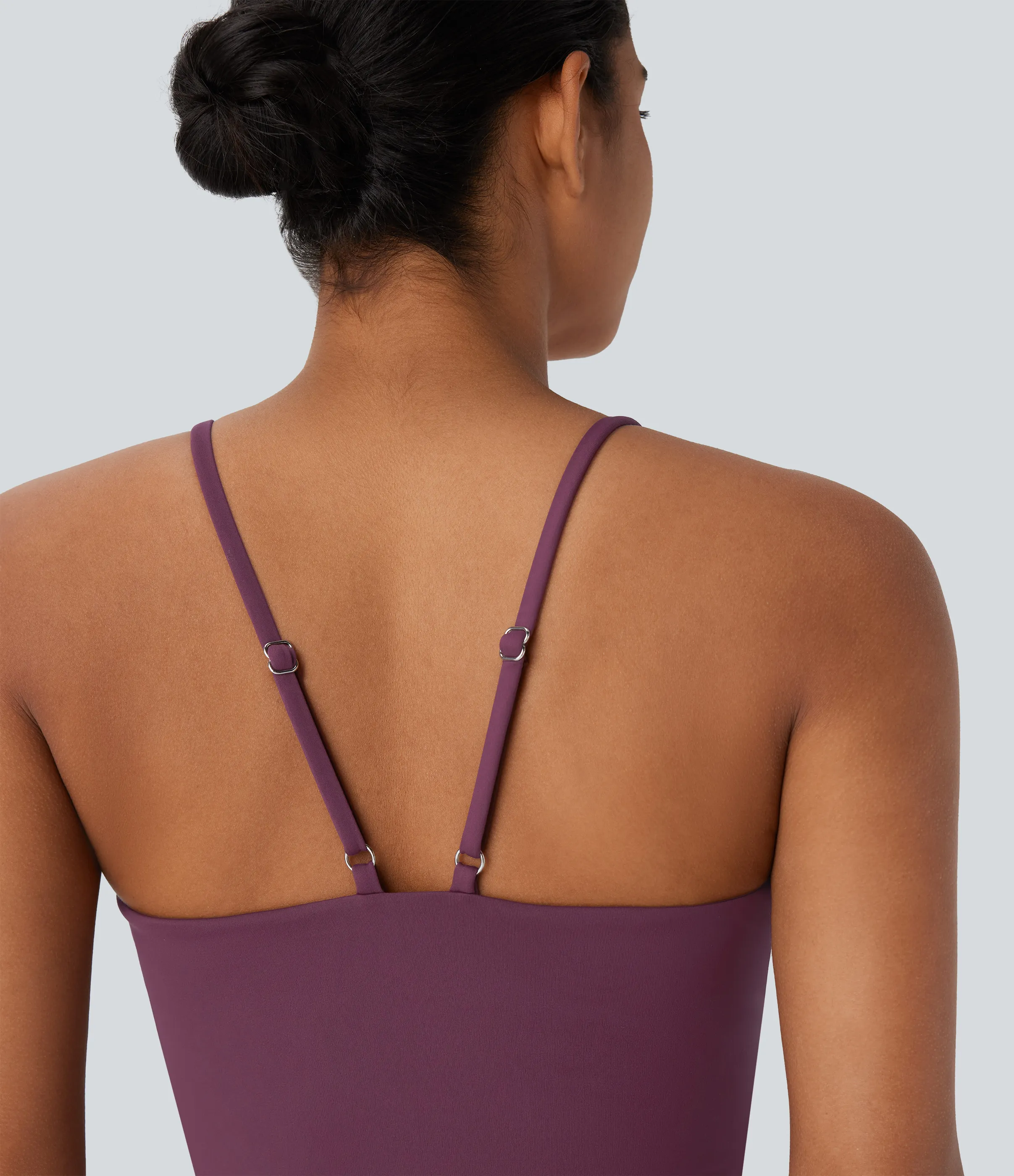 Halara Mono deportivo casual Breezeful™ de secado rápido en corte cónico con espalda abierta con tirantes ajustables, cremallera invisible y bolsillos laterales - Amaranth - XL(regular) sold by Halara product image thumbnail 5