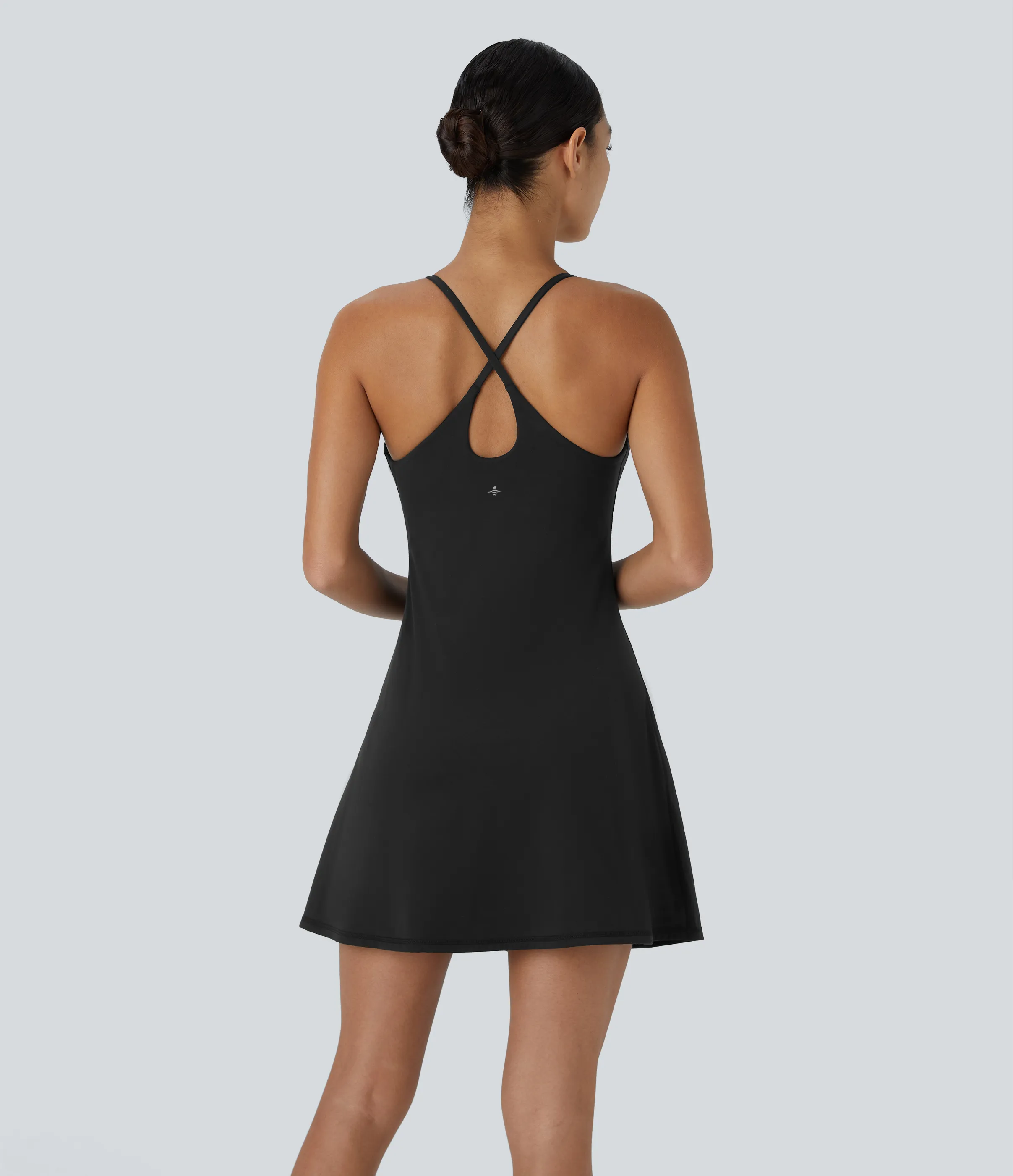 Halara Vestido deportivo SoftlyZero™ Plush afelpado sin espalda en copas D-F - Black - XS sold by Halara product image thumbnail 3
