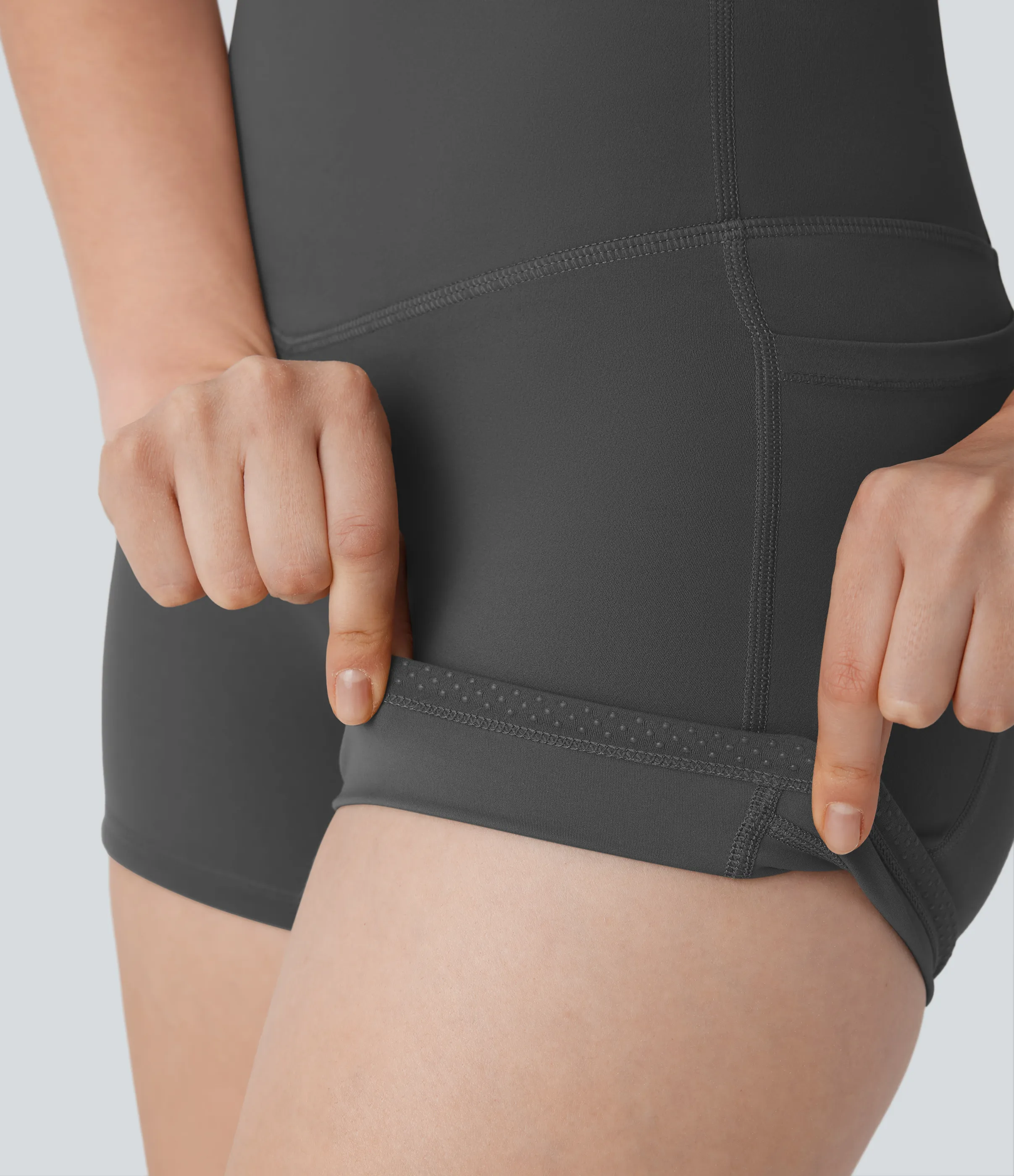 Halara Pantalón corto Halara UltraSculpt™ SoCinched ciclista moldeador tiro alto control abdomen bolsillo lateral 7.5cm - Volcanic Ash - S sold by Halara product image thumbnail 5