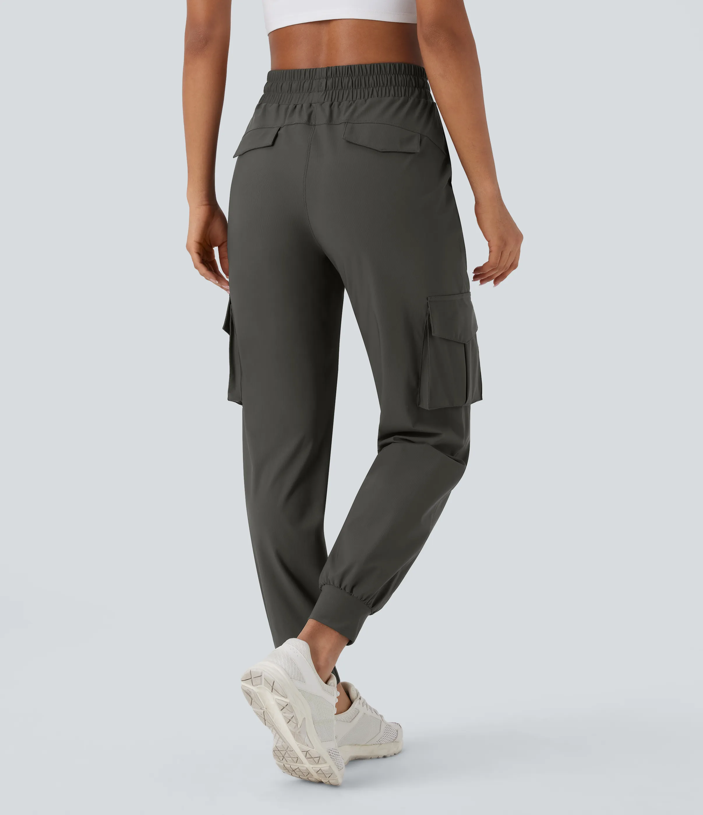 Halara Joggers cargo baile tiro alto cordón múltiple bolsillo - Forest Night - L(regular) sold by Halara product image thumbnail 3