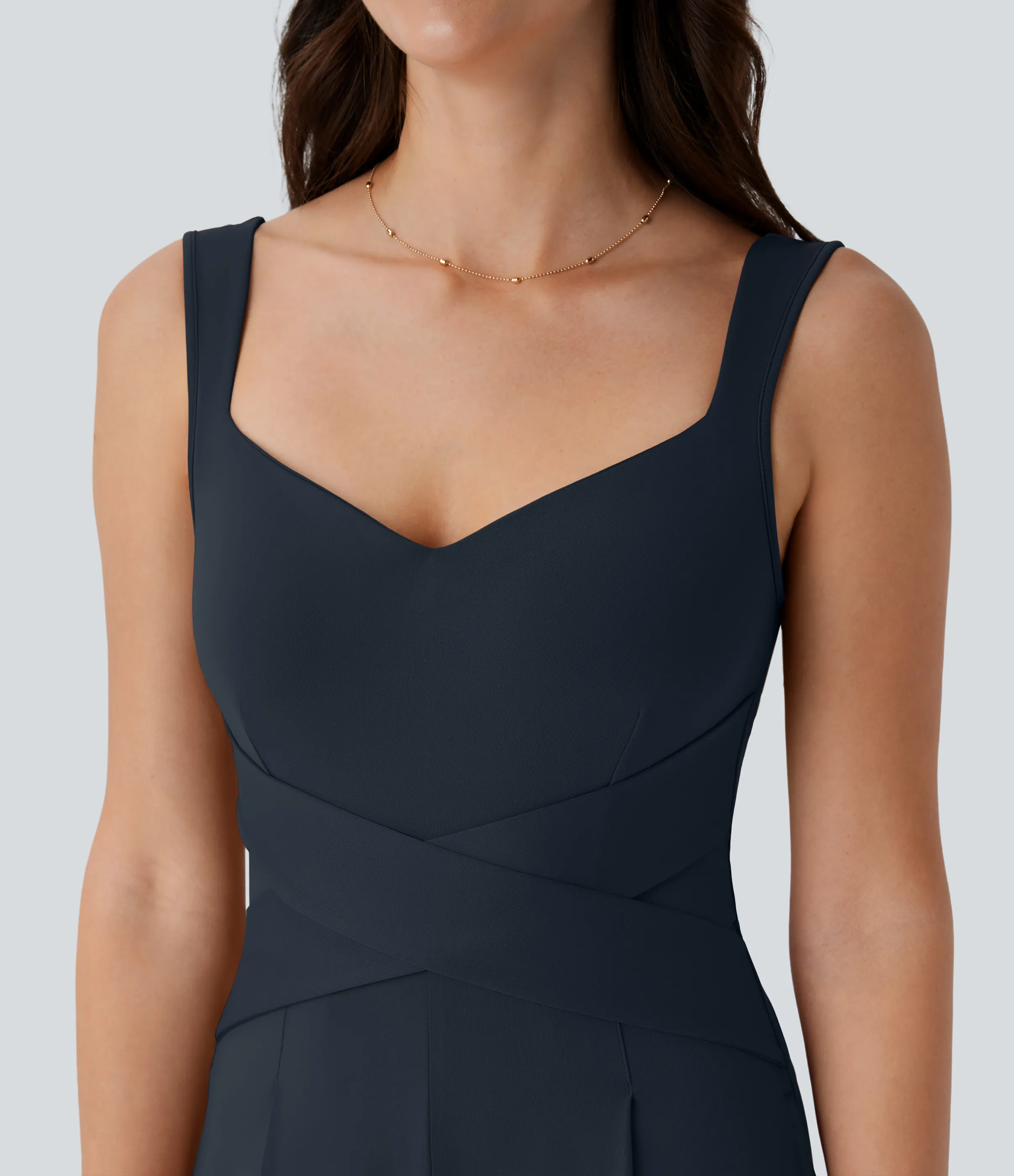 Halara Jumpsuit casual sin mangas con espalda en U y bolsillos - Dark Sapphire - S(regular) sold by Halara product image thumbnail 5