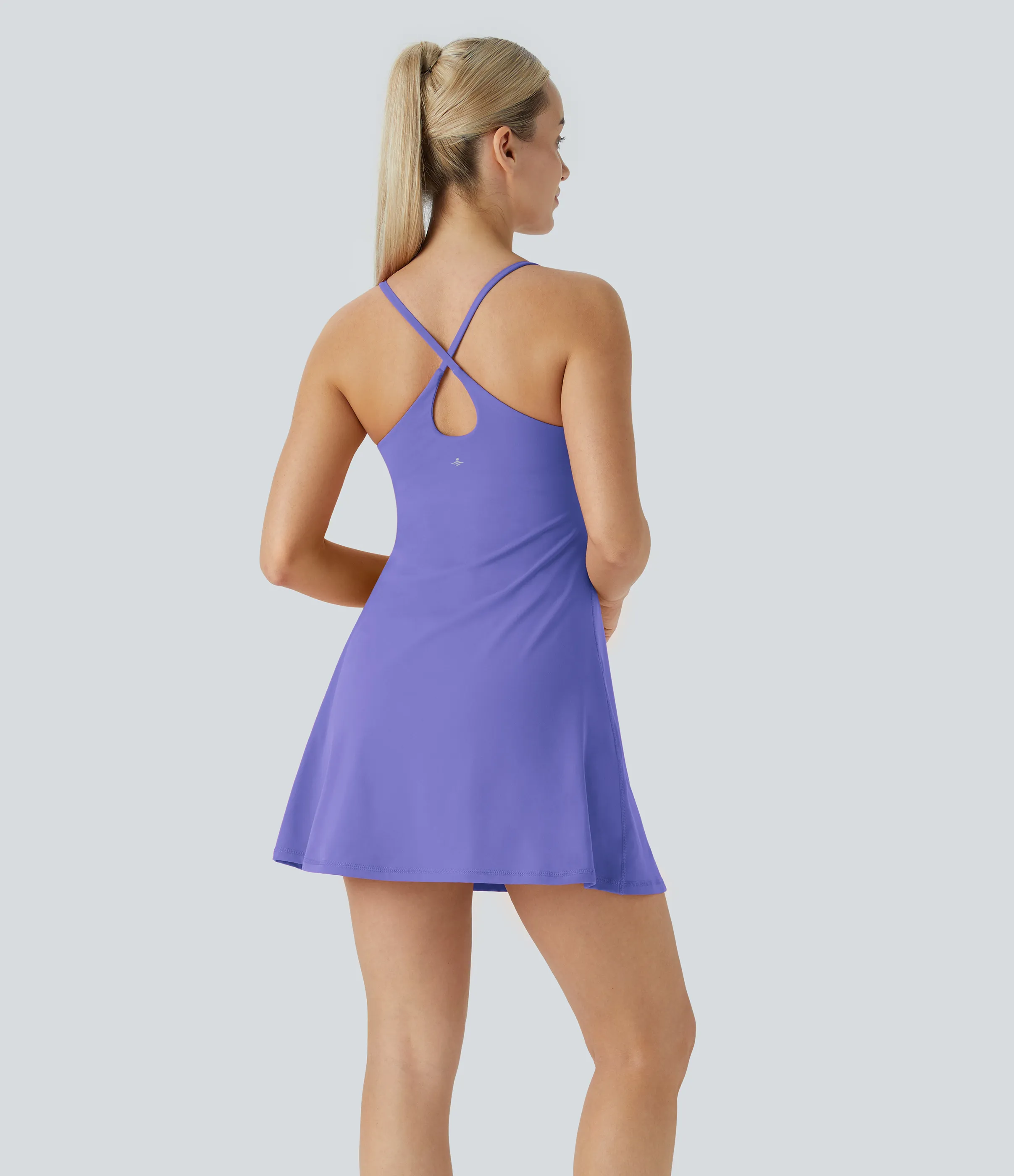 Halara Vestido deportivo SoftlyZero™ Plush afelpado sin espalda en copas D-F - Misty Lavender - S sold by Halara product image thumbnail 3