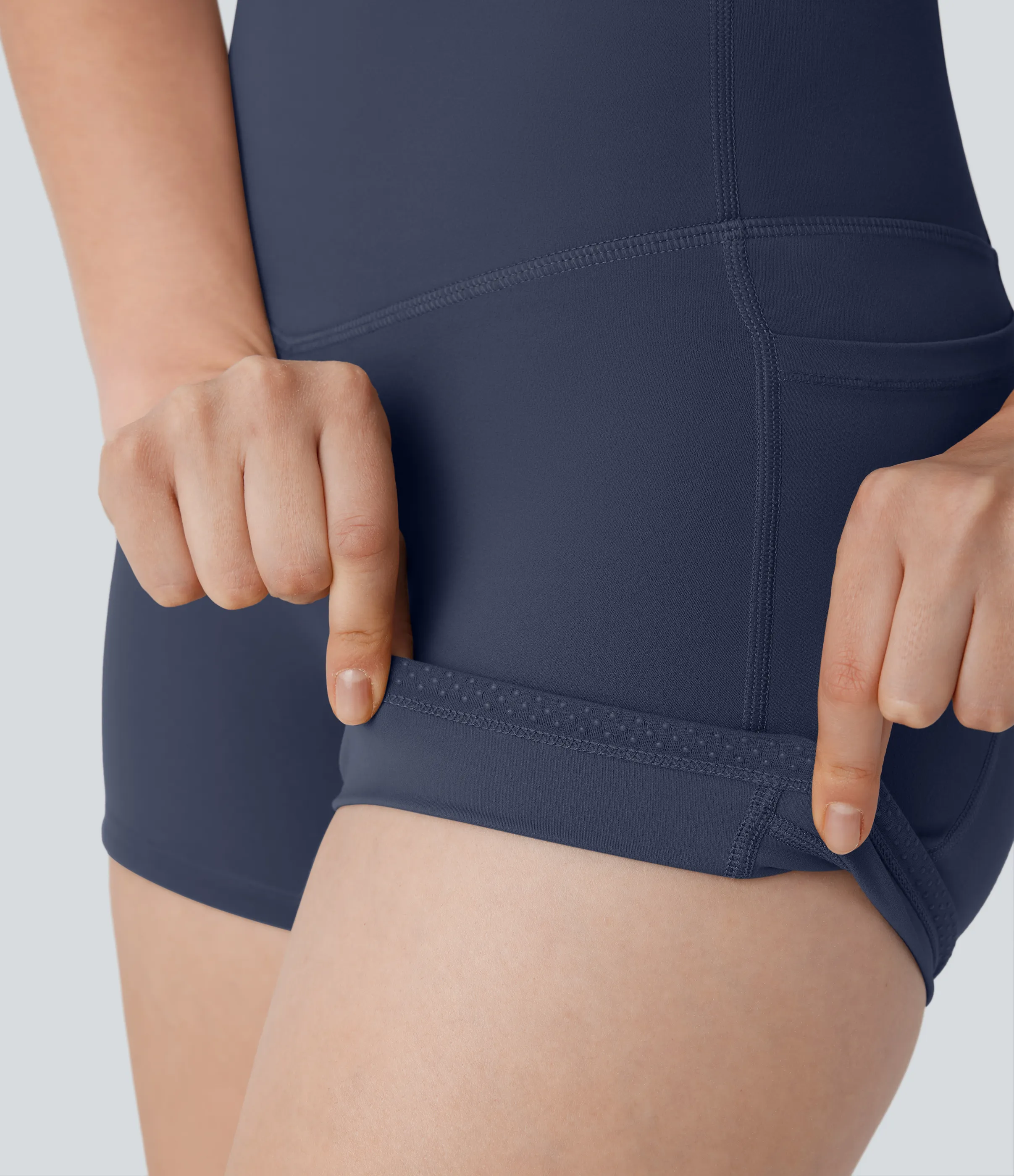 Halara Pantalón corto Halara UltraSculpt™ SoCinched ciclista moldeador tiro alto control abdomen bolsillo lateral 7.5cm - Mood Indigo - S sold by Halara product image thumbnail 5