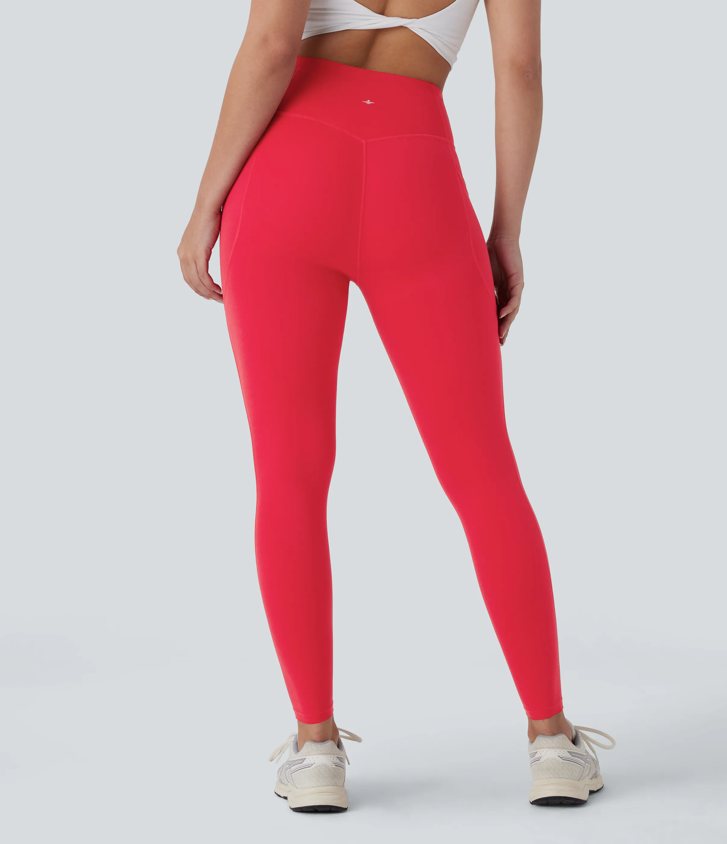 Halara Leggings SoCinched UltraSculpt tiro alto realce glúteos control abdomen bolsillo lateral moldeador - Aura Orange - XS(7/8) sold by Halara product image thumbnail 3