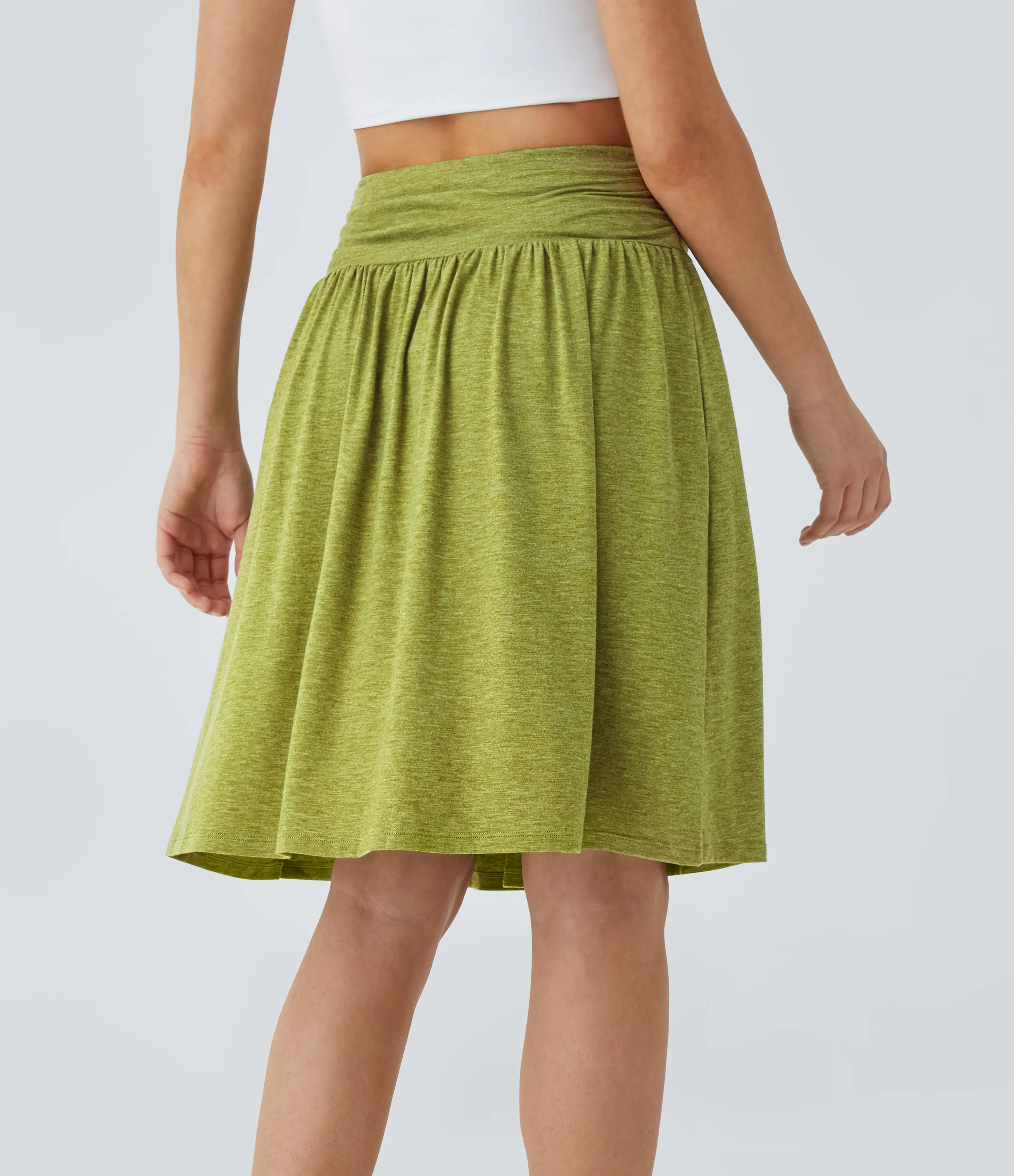 Halara Falda resort fluida bolsillo lateral fruncido tiro alto - Soft Meadow Green - XL(regular) sold by Halara product image thumbnail 3