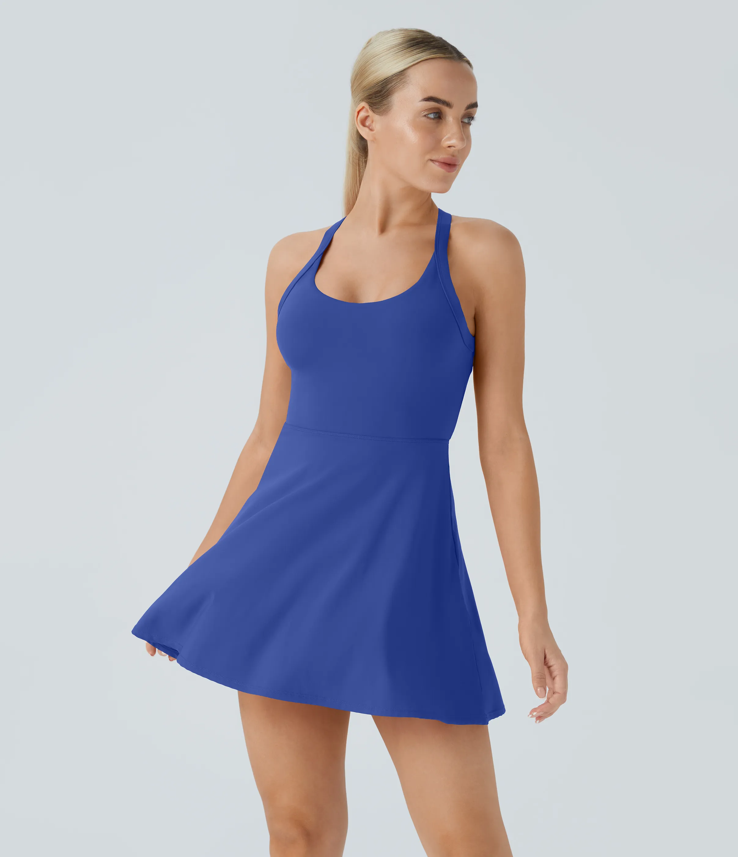 Halara Vestido deportivo sin espalda con diseño retorcido en copas D-F - Surf the Web - XS sold by Halara product image thumbnail 3