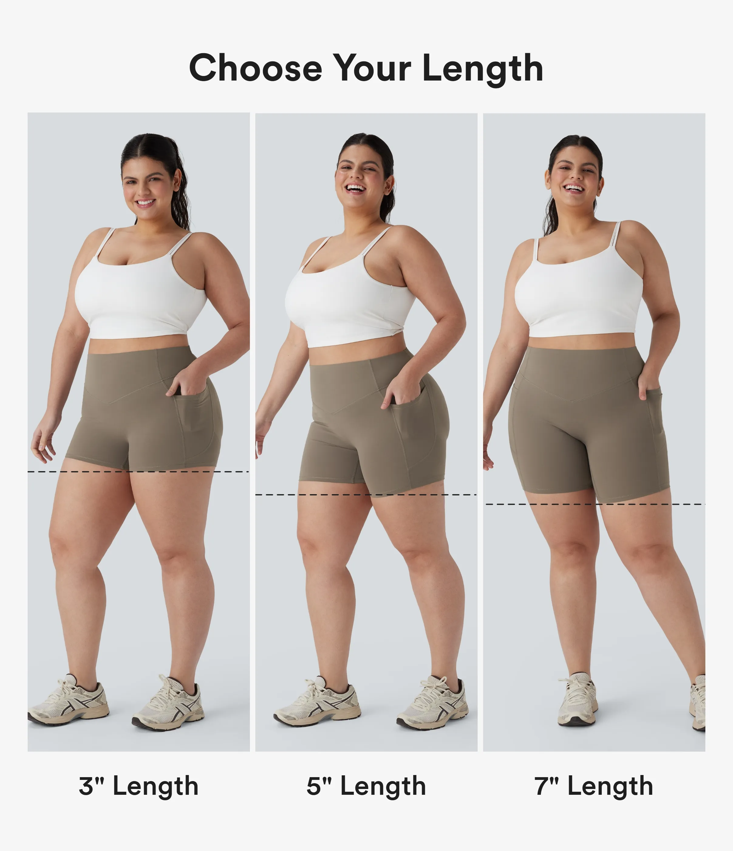 Halara Shorts biker moldeadores Halara UltraSculpt™ de tiro alto moldeador de abdomen con push-up y bolsillos con 12,7cm de longitud - Dawn Brown - 3X sold by Halara product image thumbnail 3