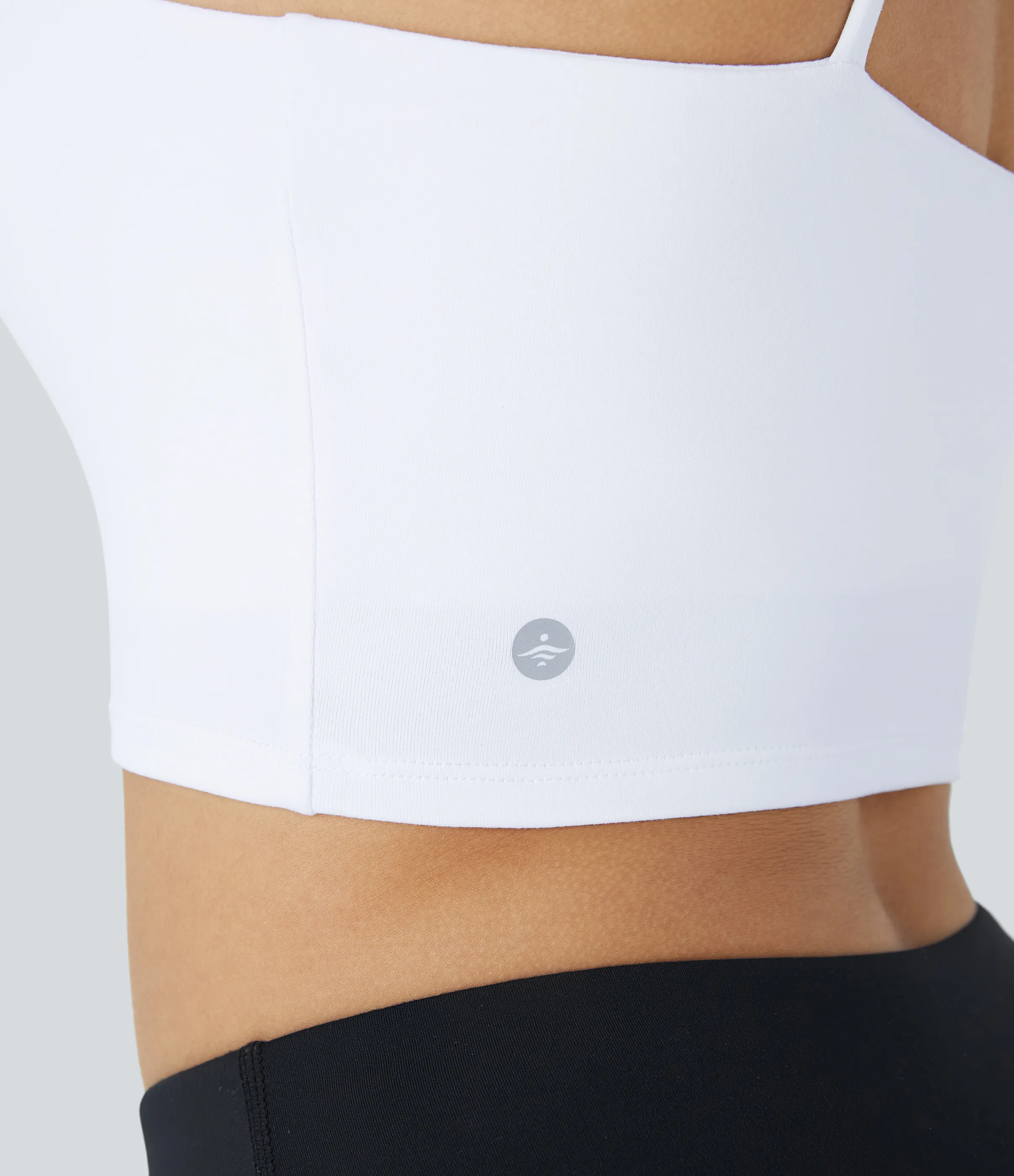 Halara Vestido lencero casual de punto acanalado con cuello en V y vuelo - White - XS sold by Halara product image thumbnail 5