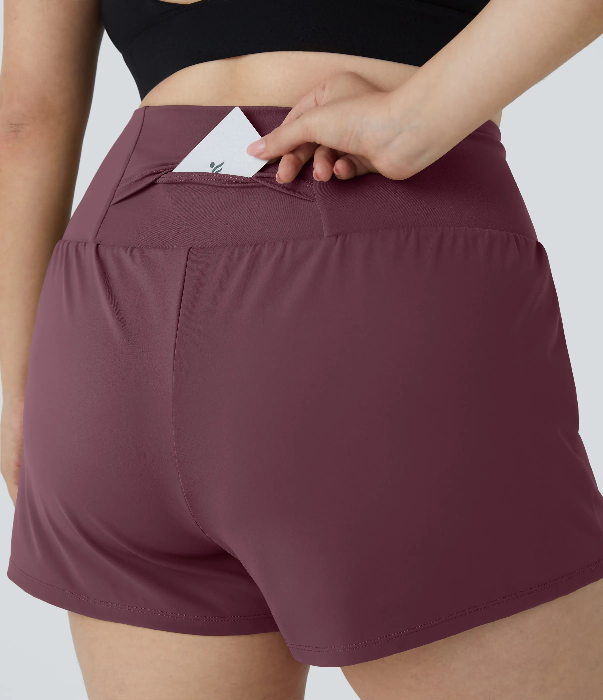 Halara Pantalón corto gimnasio bolsillo trasero lateral oculto 2 en 1 talla grande 6.3cm - Fig - 1X sold by Halara product image thumbnail 5