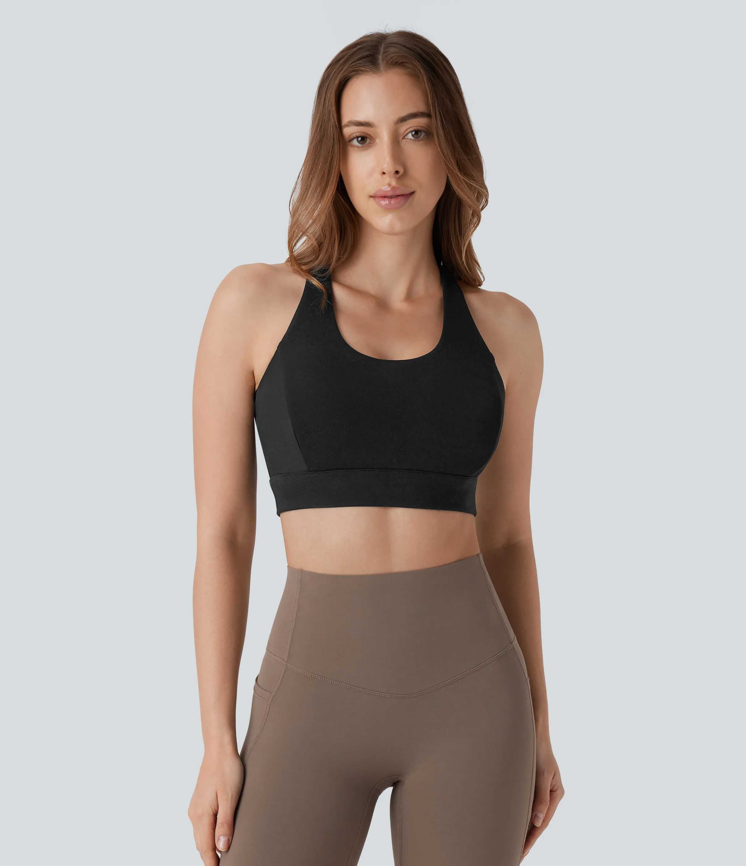 Halara Brasier deportivo tipo racerback de sujeción baja en copas D-F - Black - XL sold by Halara product image thumbnail 3