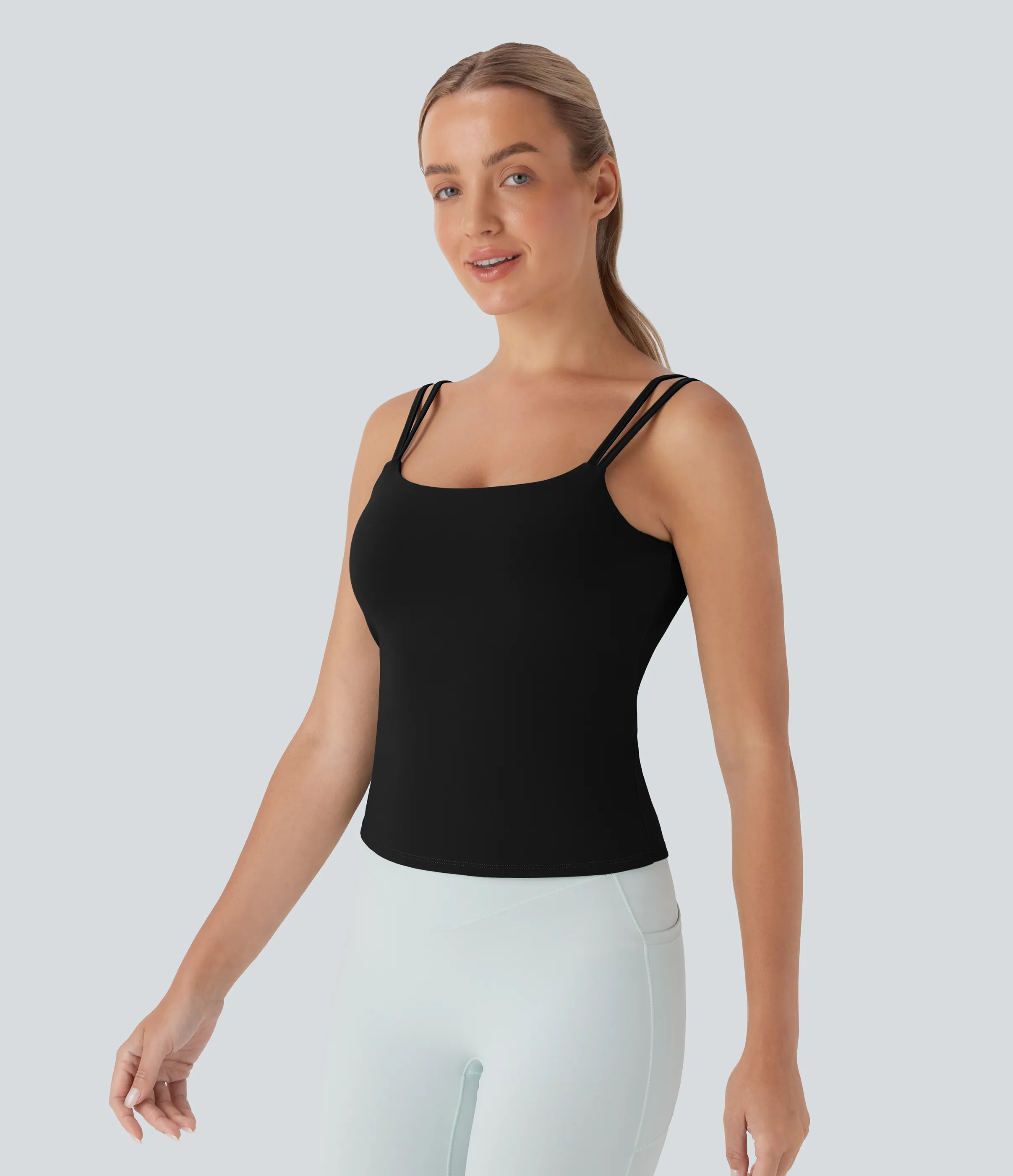 Halara Top de yoga con tirantes dobles cruzados y espalda descubierta - Black - XS sold by Halara product image thumbnail 5