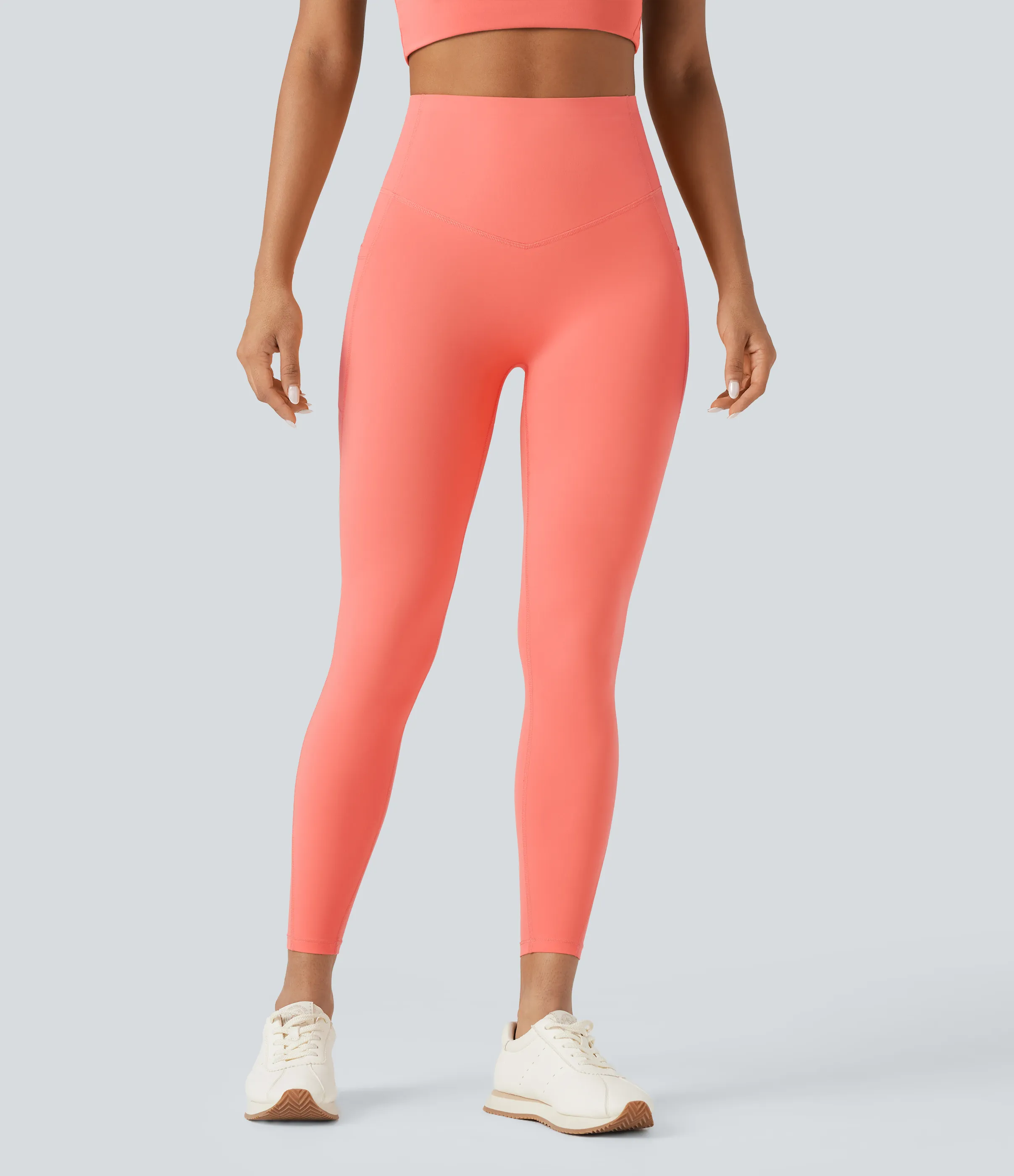 Halara Leggings SoCinched UltraSculpt tiro alto realce glúteos control abdomen bolsillo lateral moldeador - Fusion Coral - M(7/8) sold by Halara product image thumbnail 3