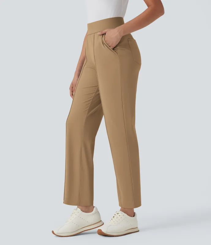 Halara Pantalón golf tiro medio alto múltiple bolsillo secado rápido - Camiseta golf - UPF 40+ - Cartouche - L(regular) made by Halara