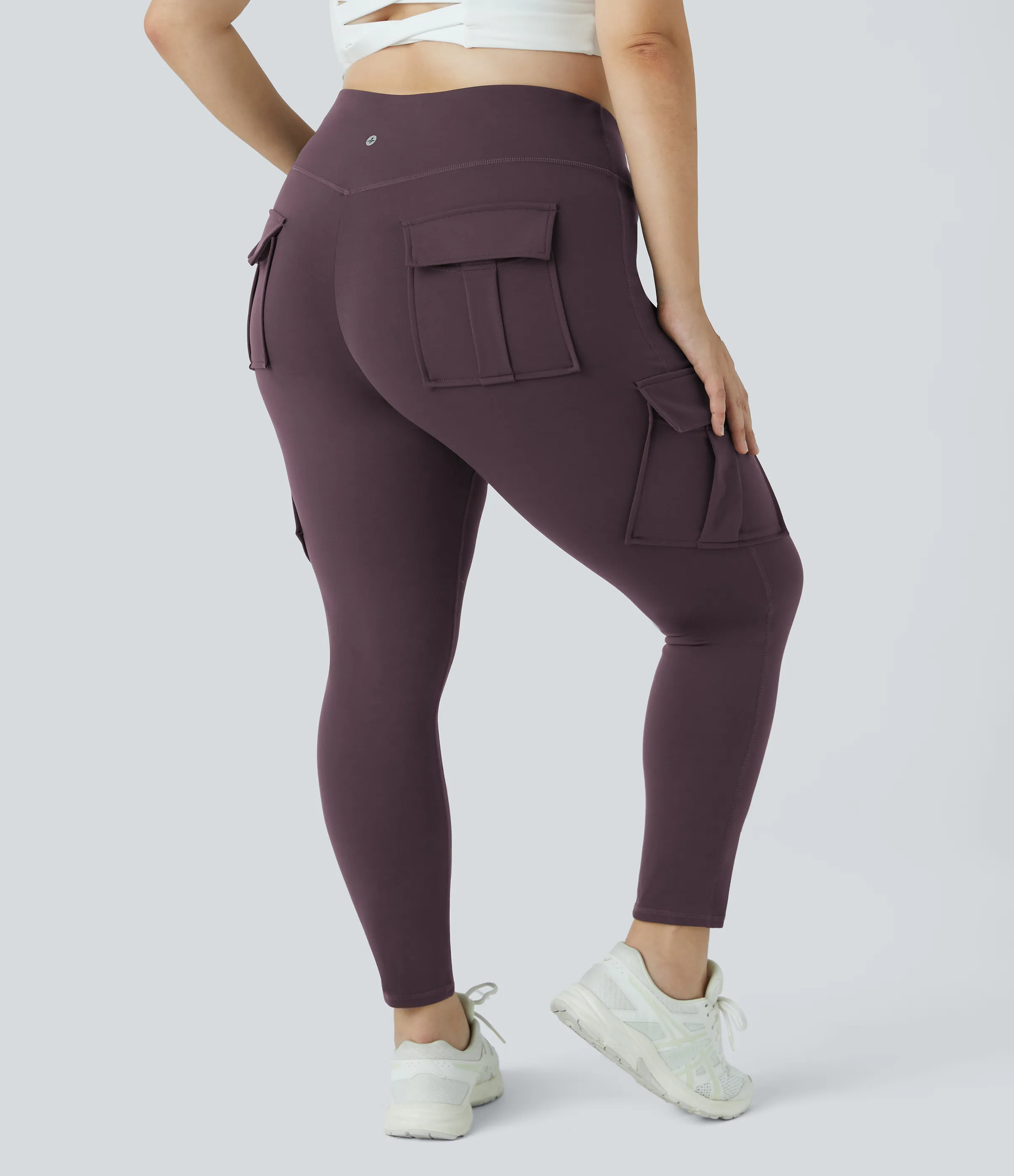 Halara Leggings yoga ajustado bolsillo cargo tiro alto talla grande 7/8 - Dusky Evening purple - 2X sold by Halara product image thumbnail 2